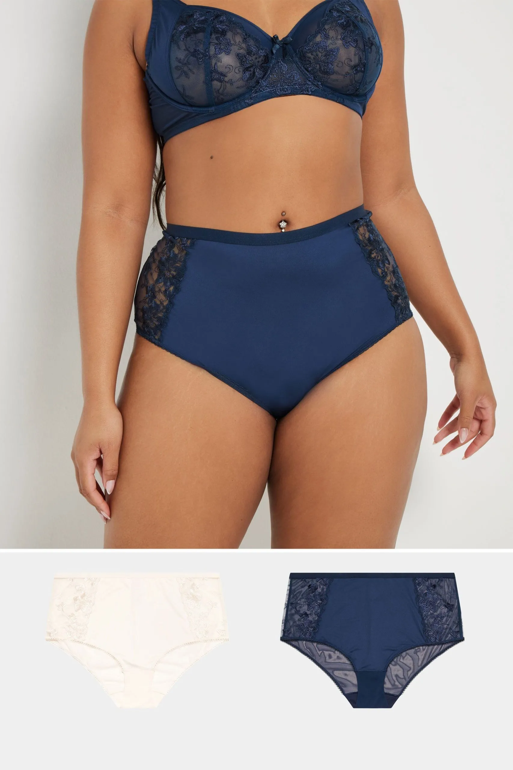 2 Pack Embroidered Full Briefs