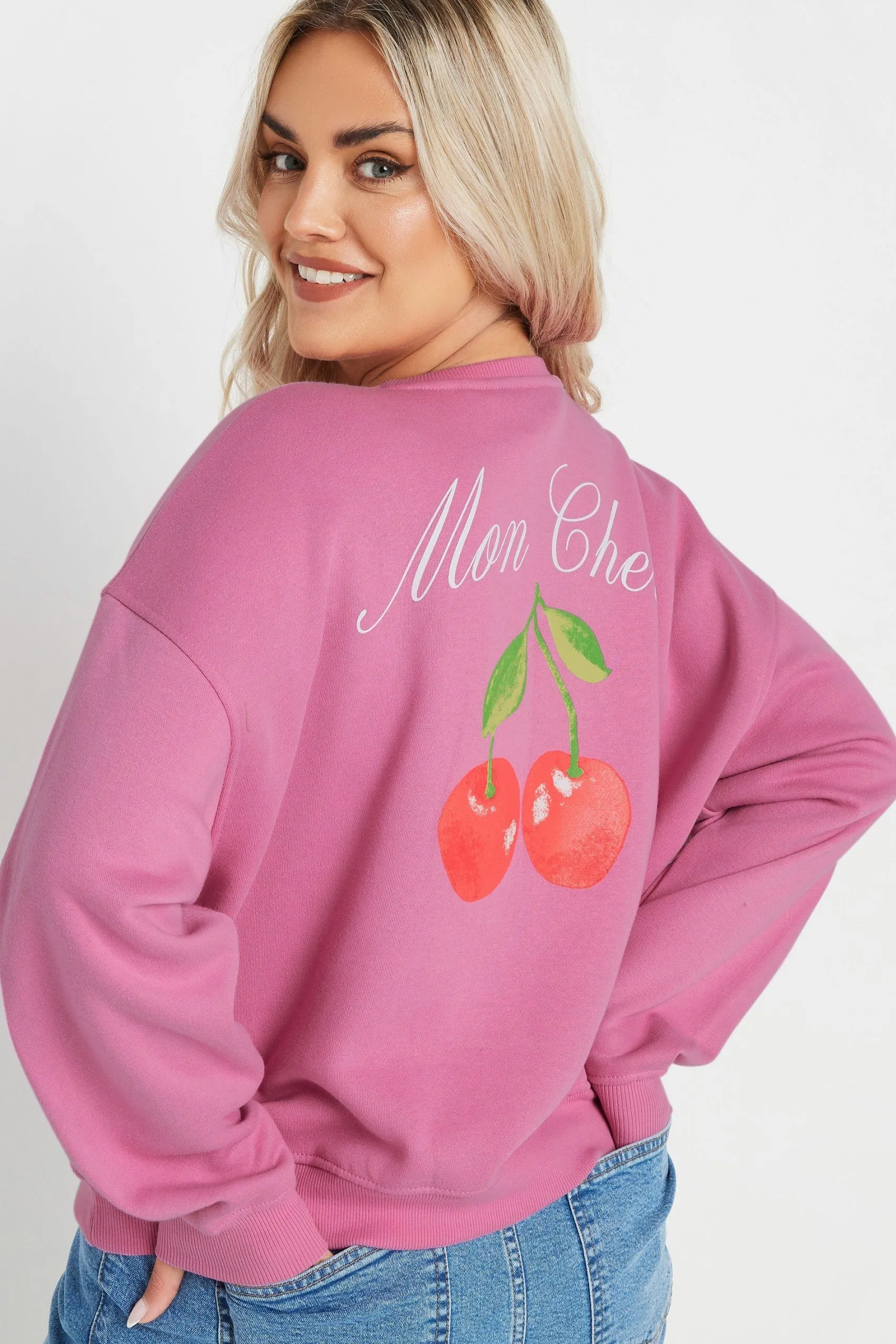 Cherry Back Print Sweatshirt