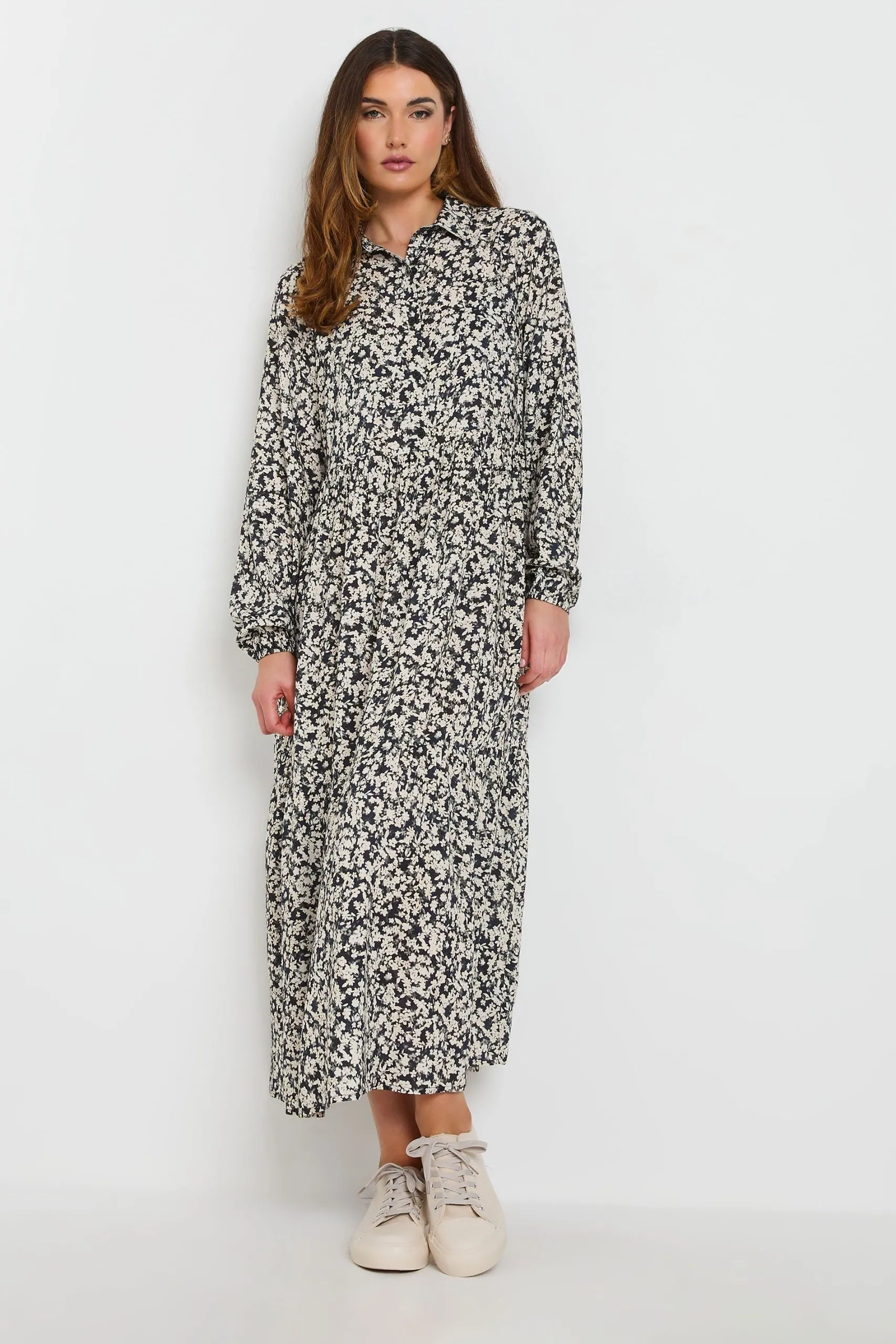 Tall Floral Collared Midaxi Dress