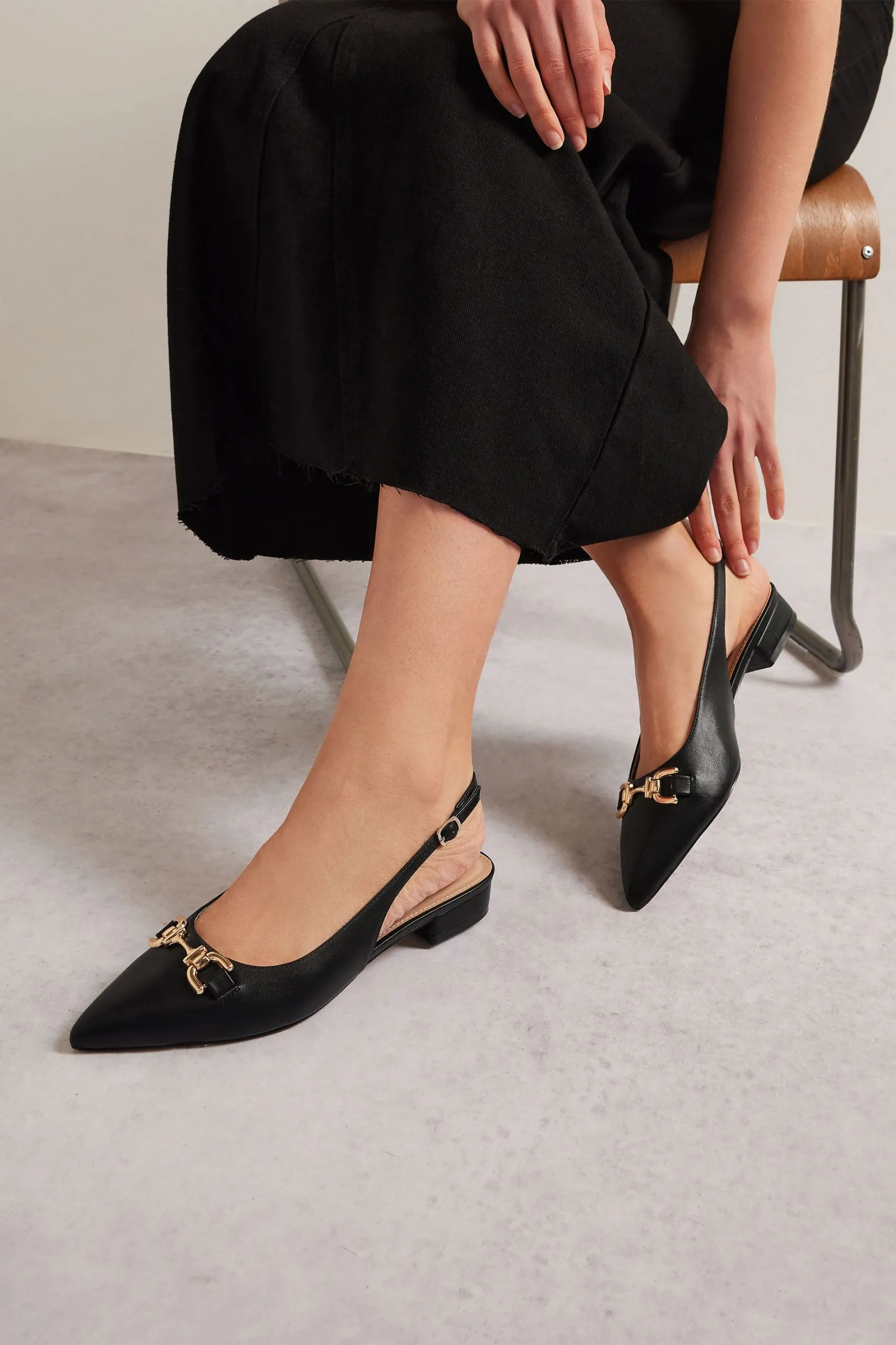 Buckle Slingback Flats