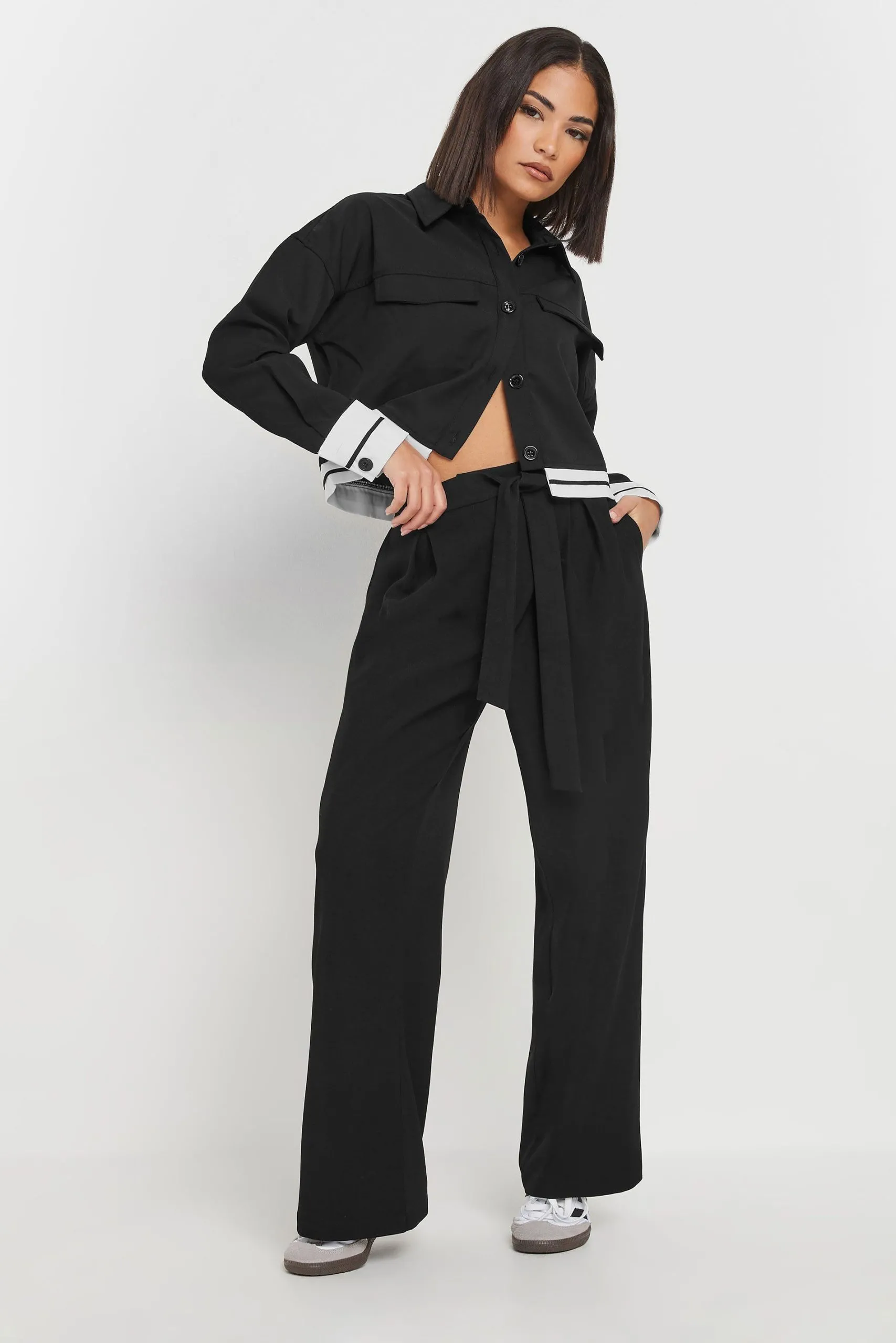 Petite Wrap Belt Trousers