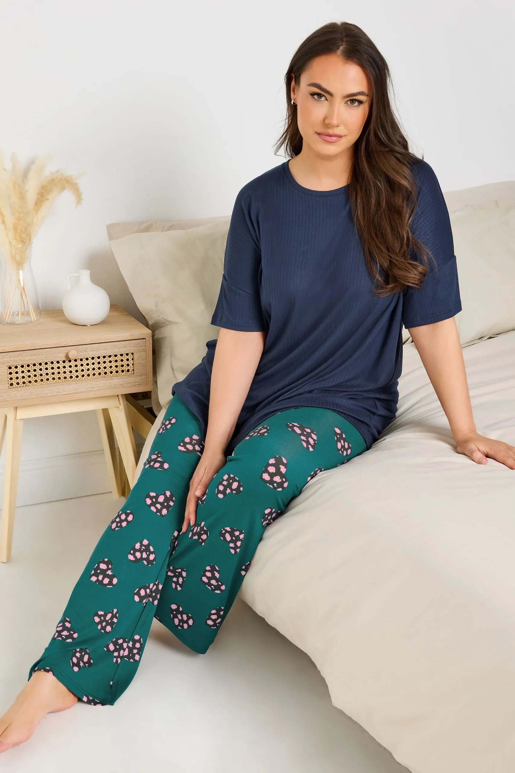 Soft Touch Ribbed Pyjama Top