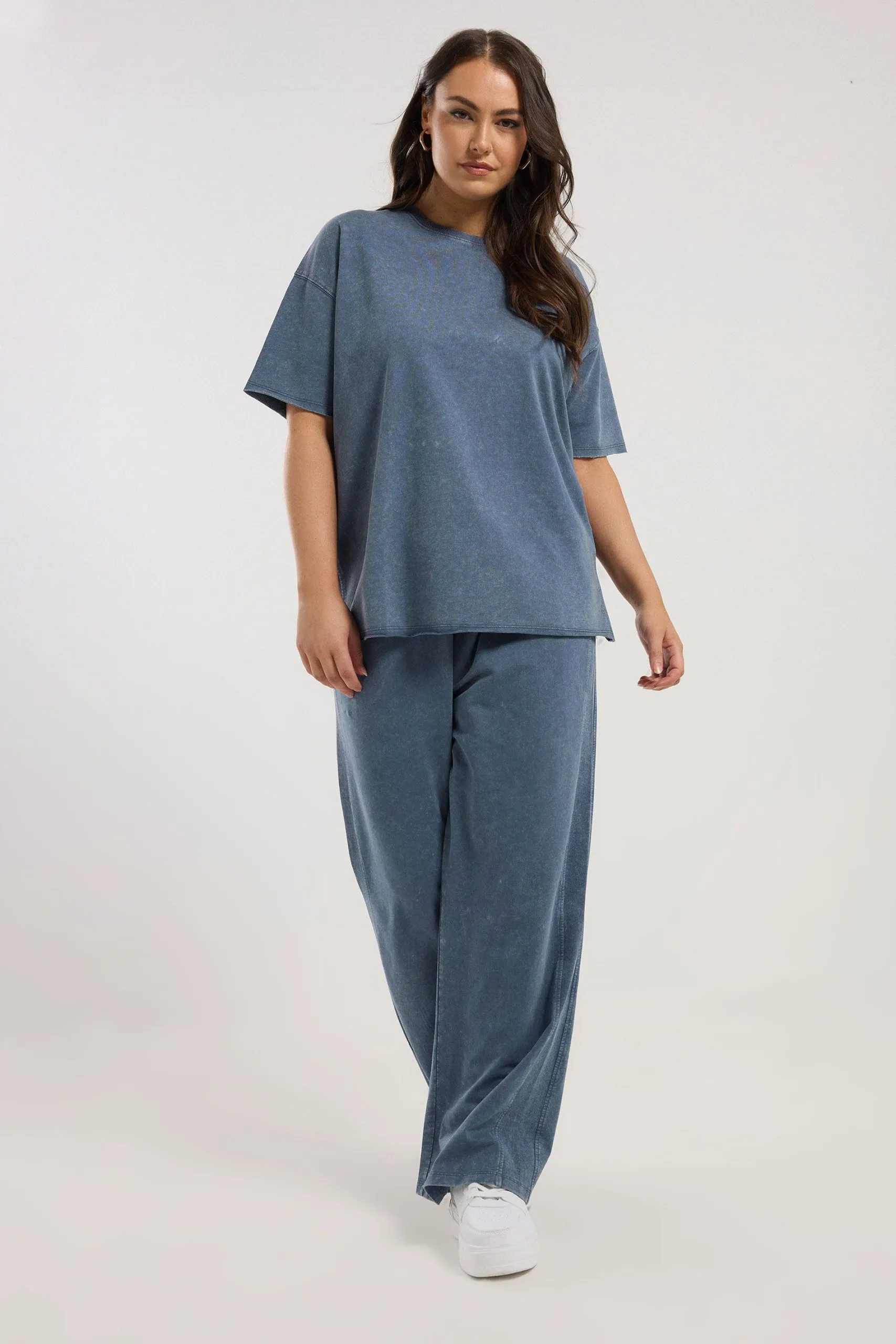 Acid Wash Sweat T-Shirt & Joggers Set