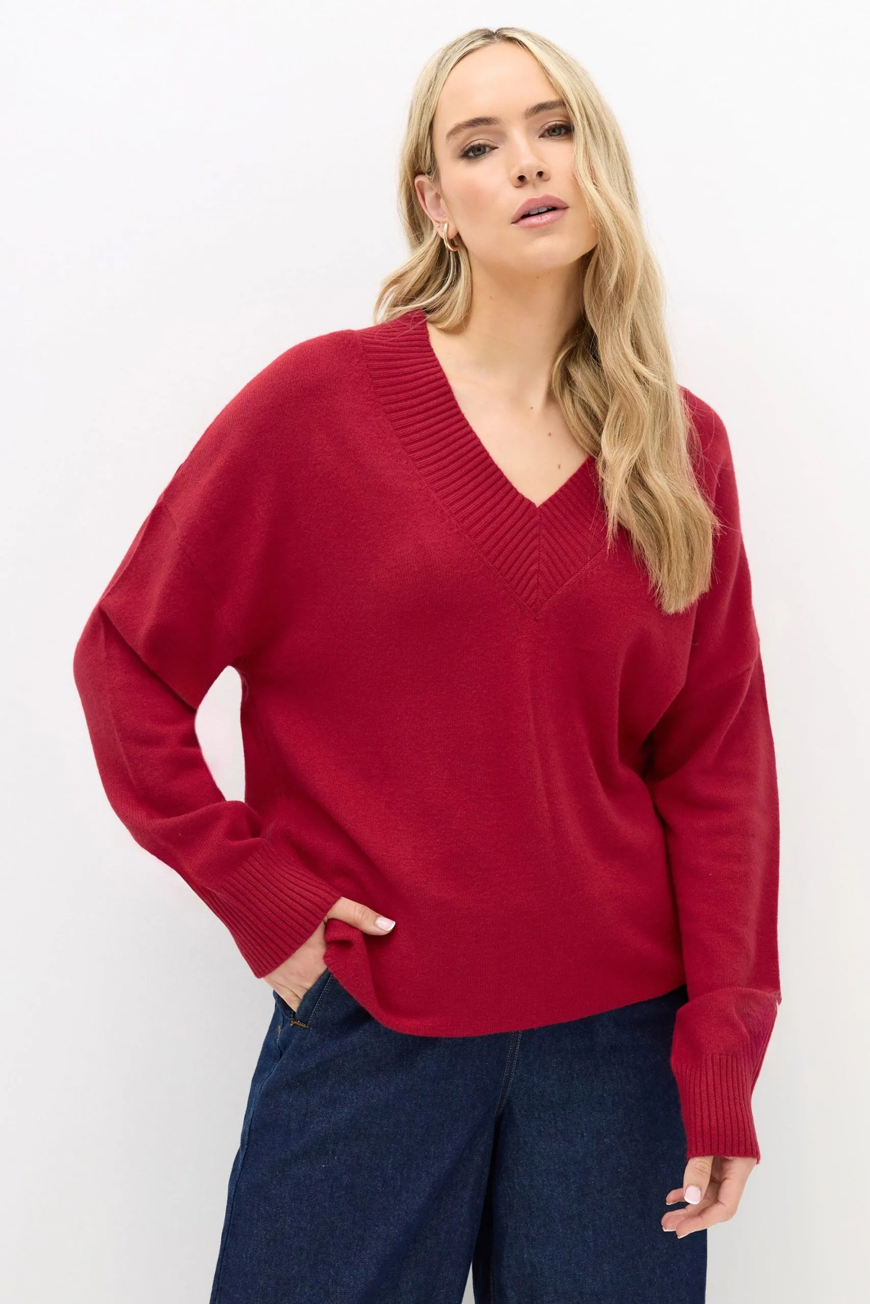 Tall Wool V-Neck Jumper