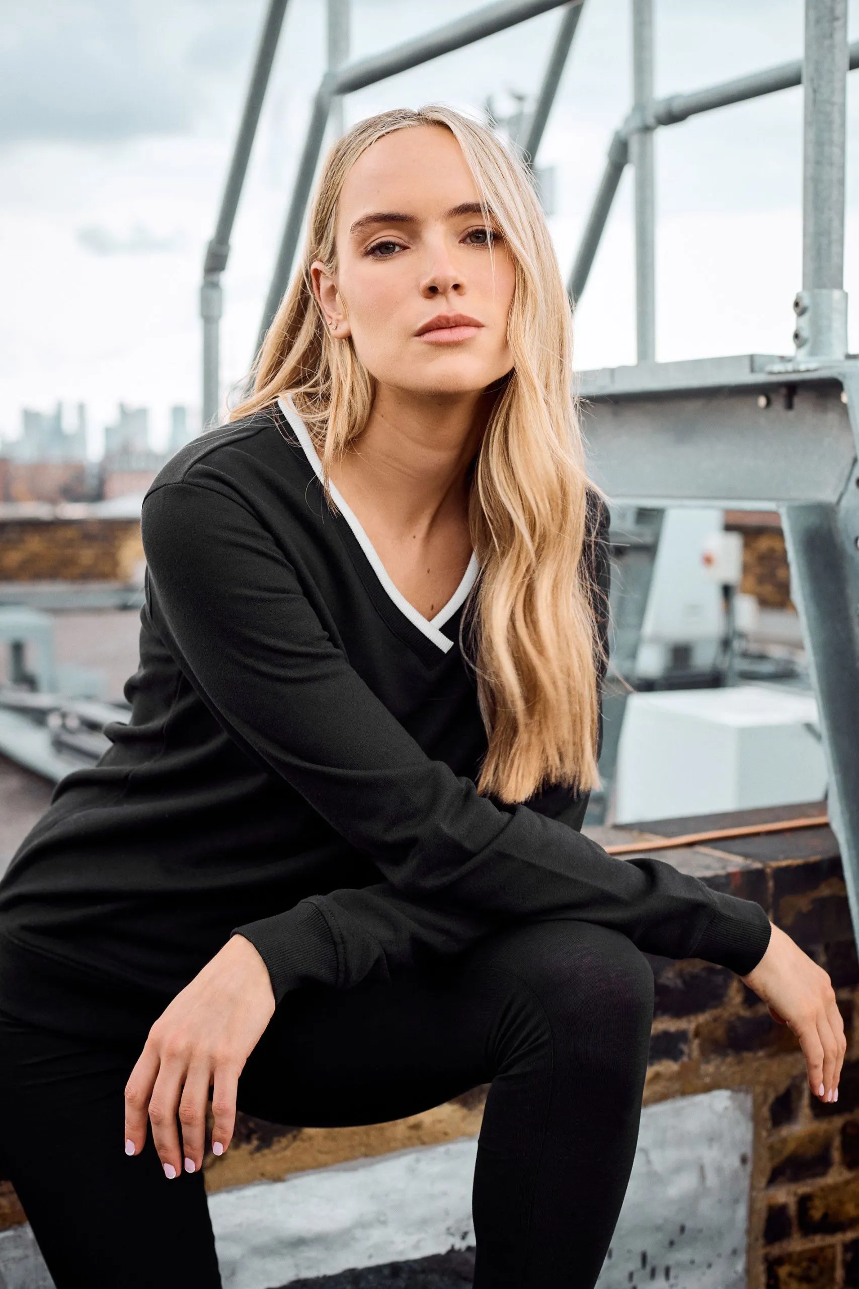 Tall Contrast Ribbed Sweatshirt