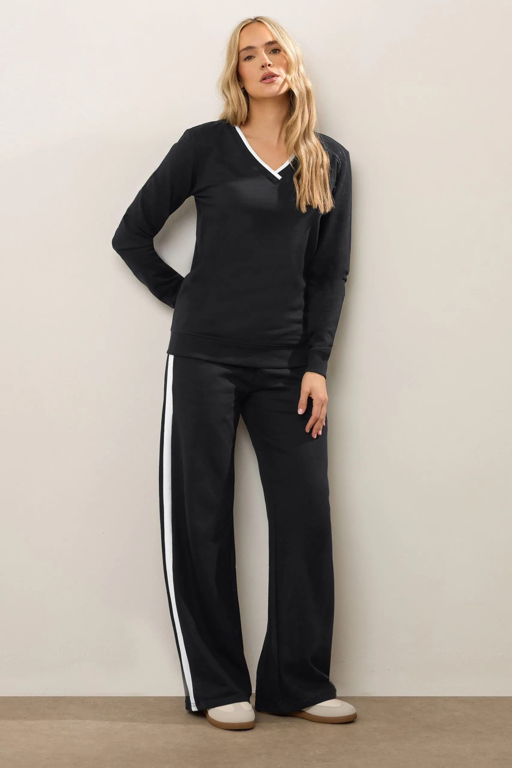 Tall Striped Wide Leg Joggers