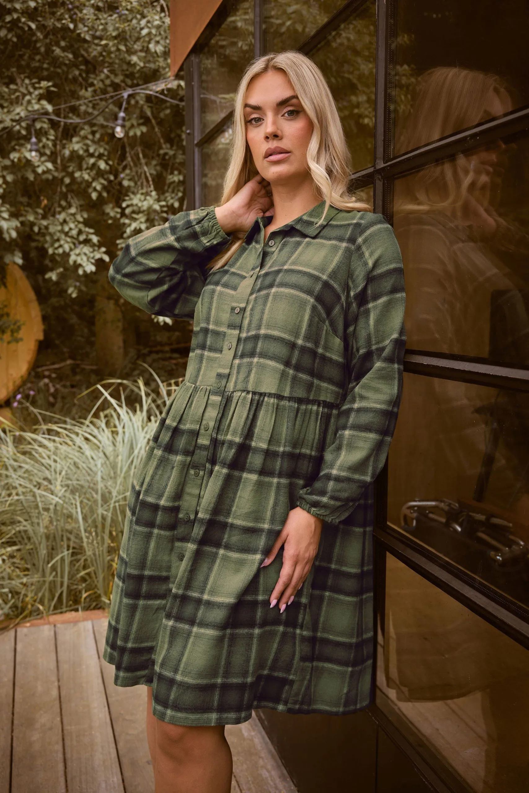 Check Shirt Dress