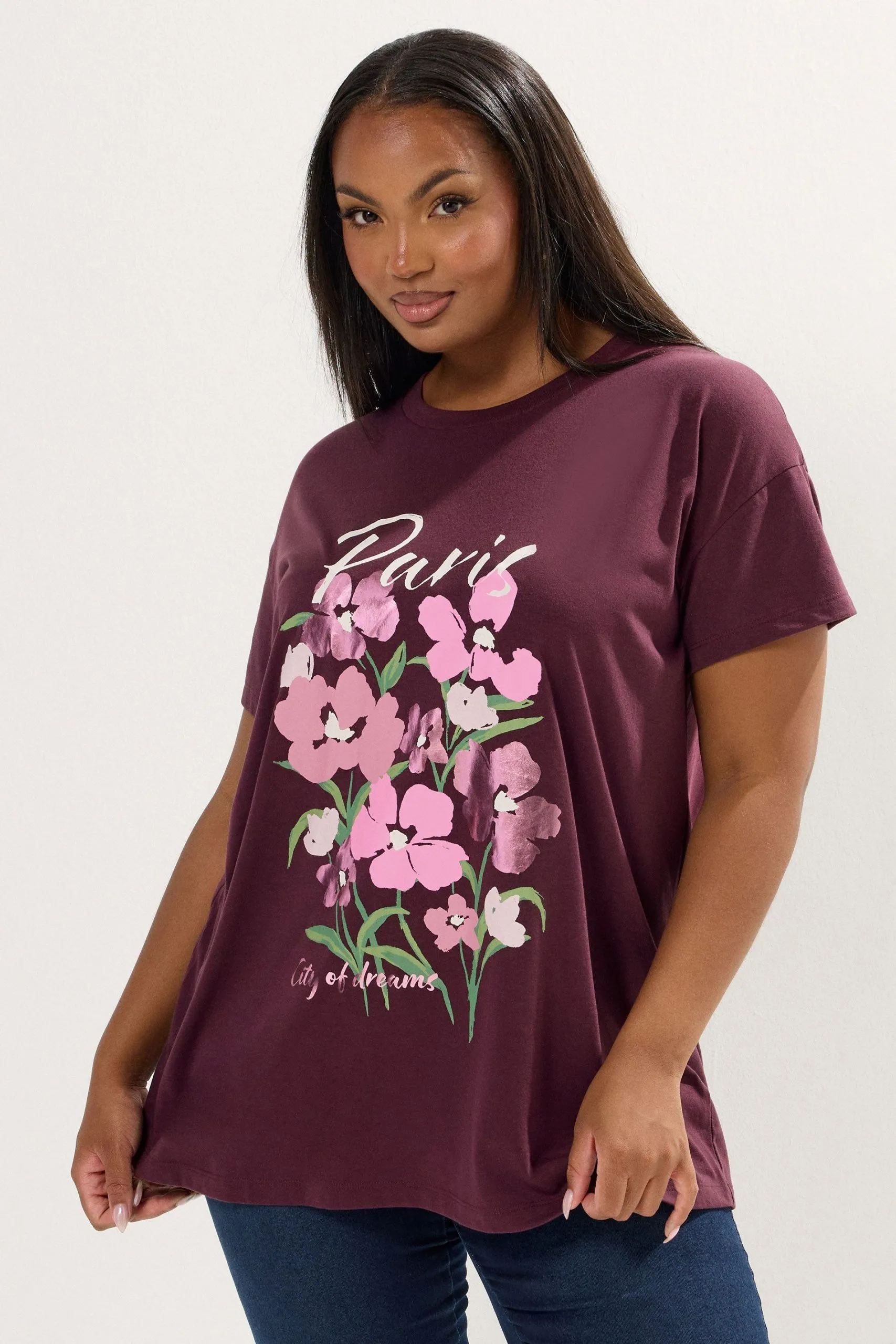 'Paris' Floral Graphic T-Shirt