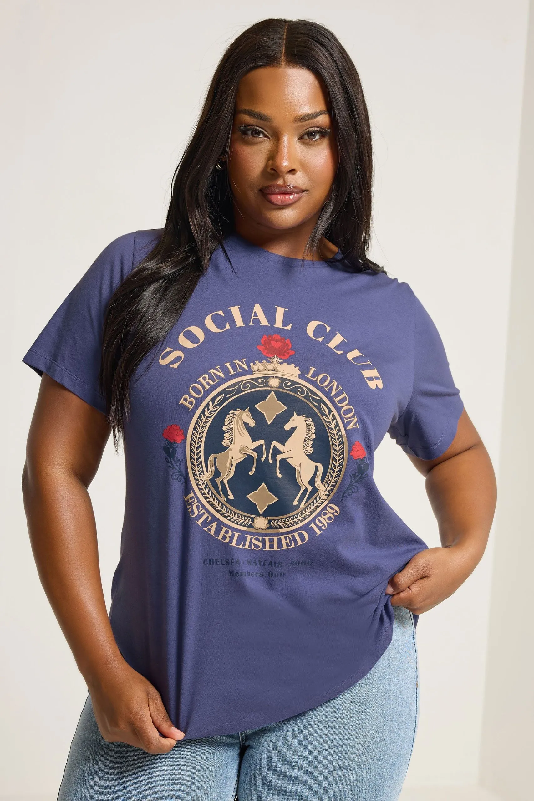 'Social Club' Slogan T-Shirt