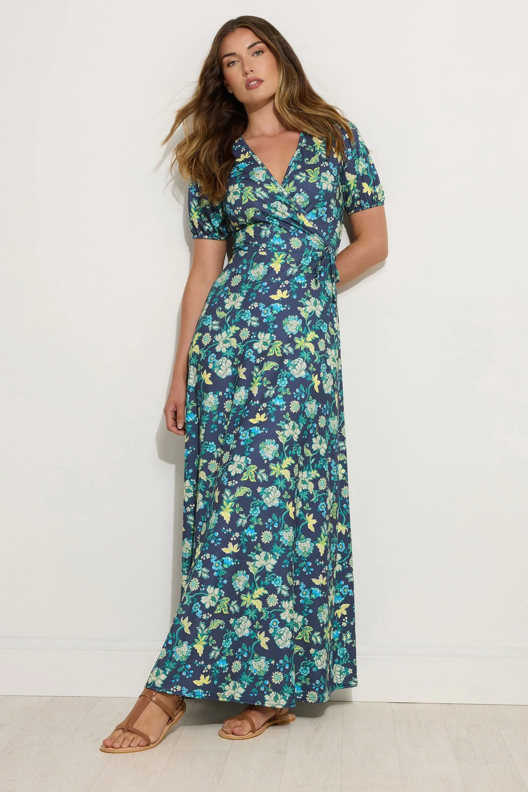 Tall Floral Wrap Maxi Dress