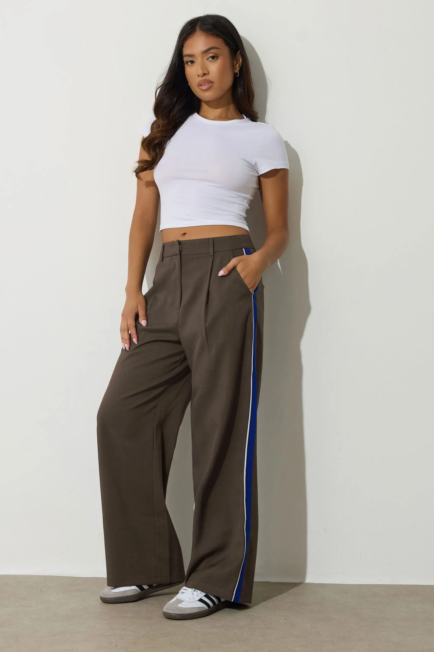 Petite Striped Formal Trousers
