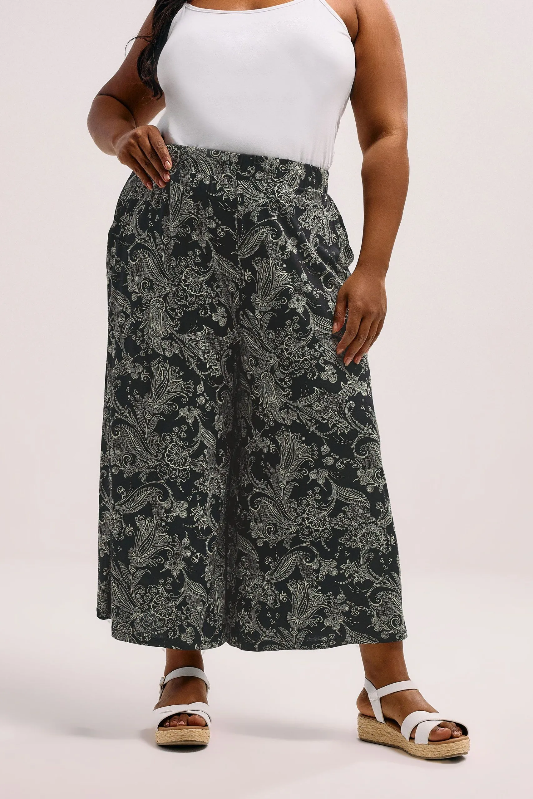 Paisley Print Midaxi Culottes