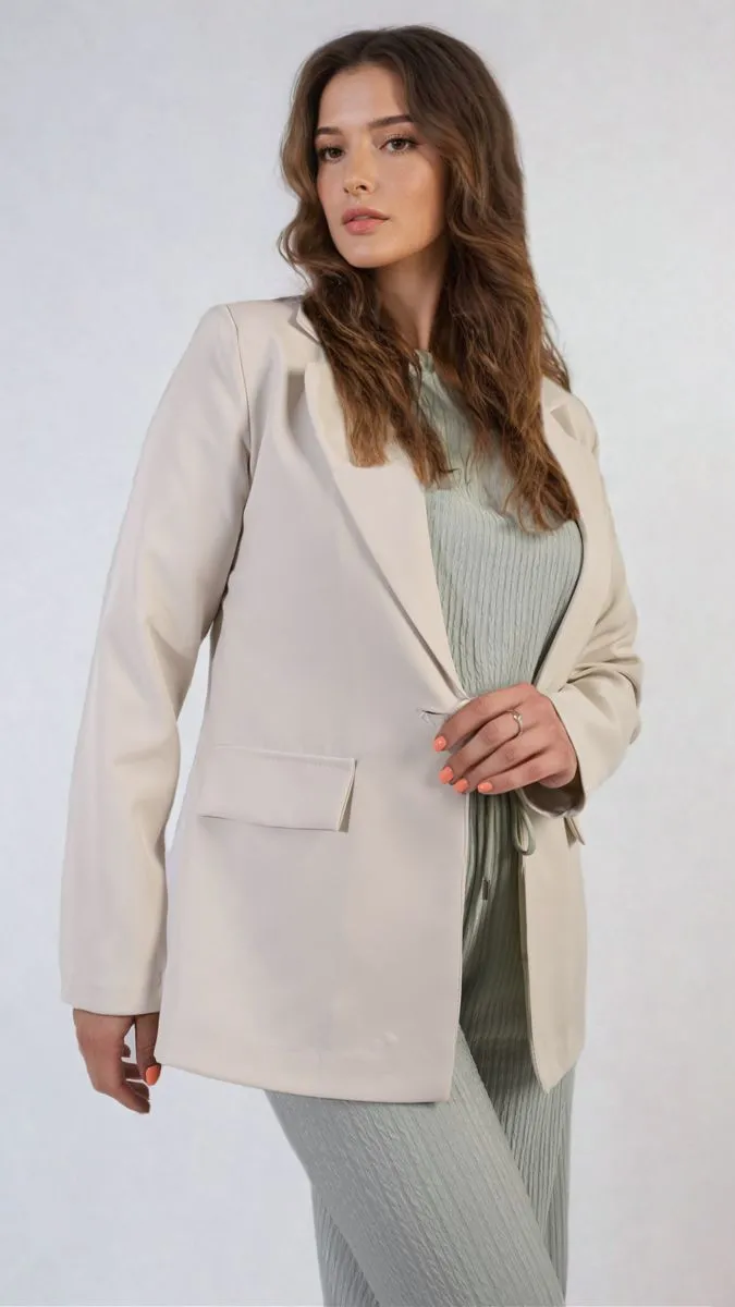Jemma Open Front Oversized Casual Blazer