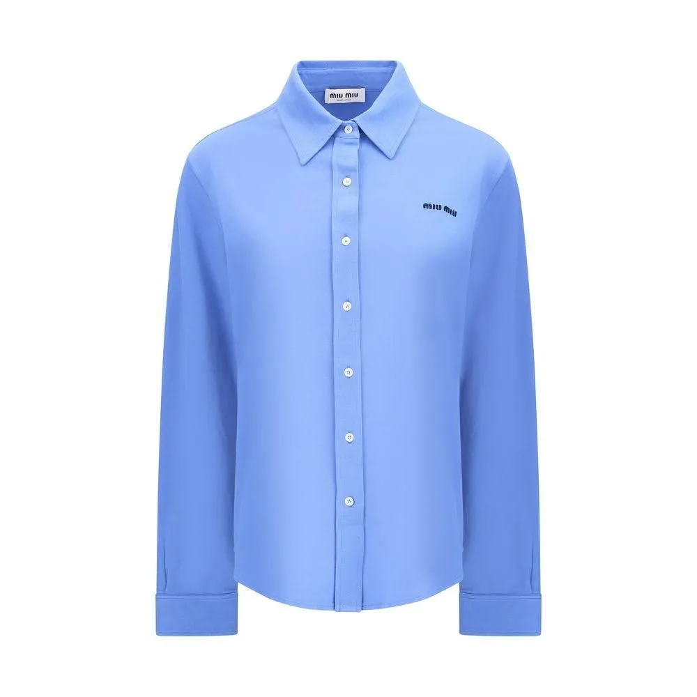Long-Sleeved Polo Shirt with Asymmetric Hem and Signature Stitching