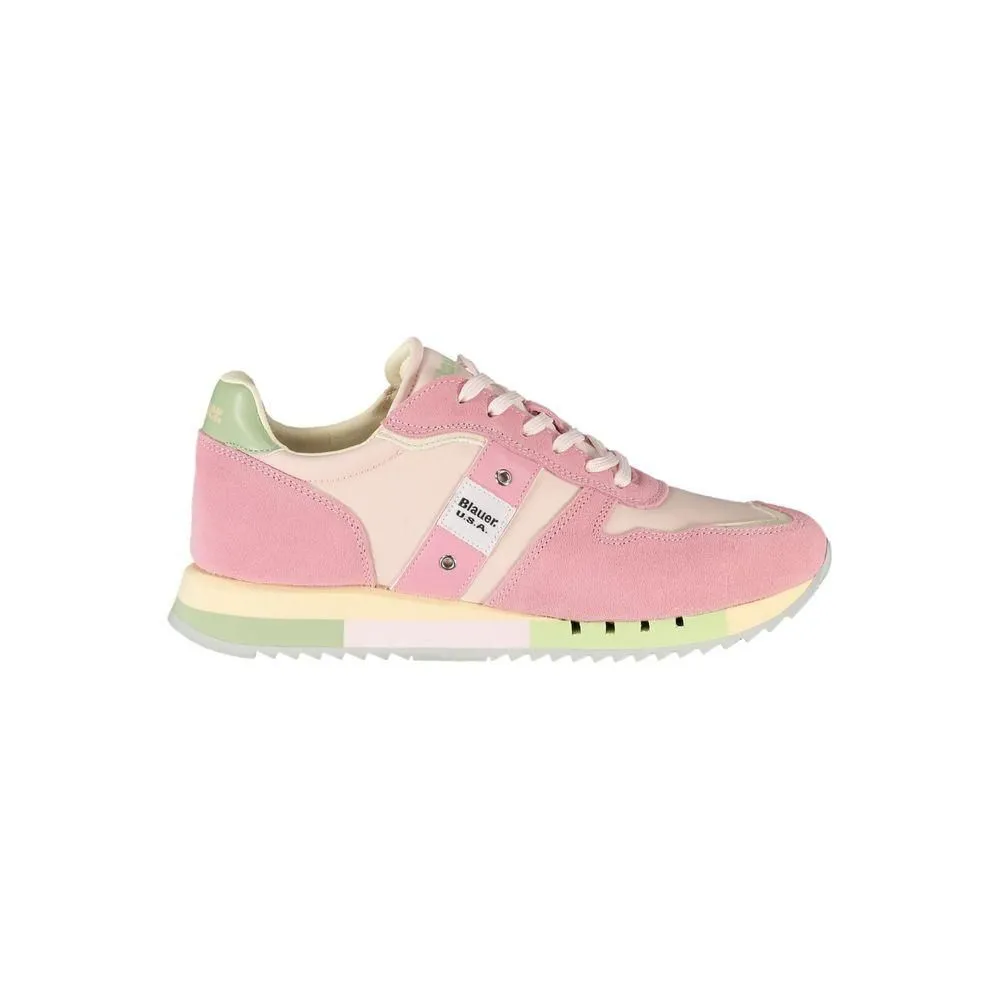 Chic Leather Sport Sneakers with Contrasting Details and Removable