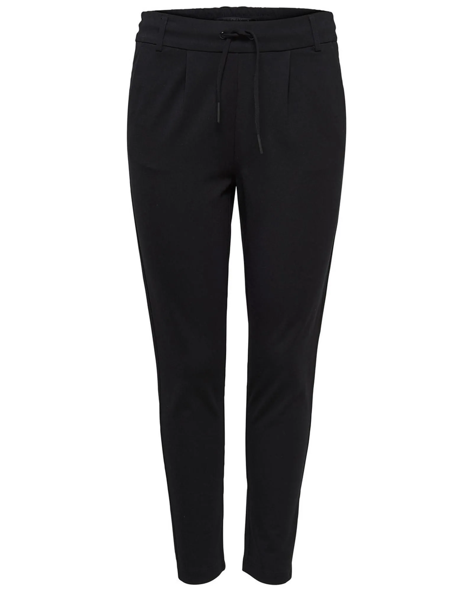 Tapered Pants Drawstring Waist Wo - Black Jeans