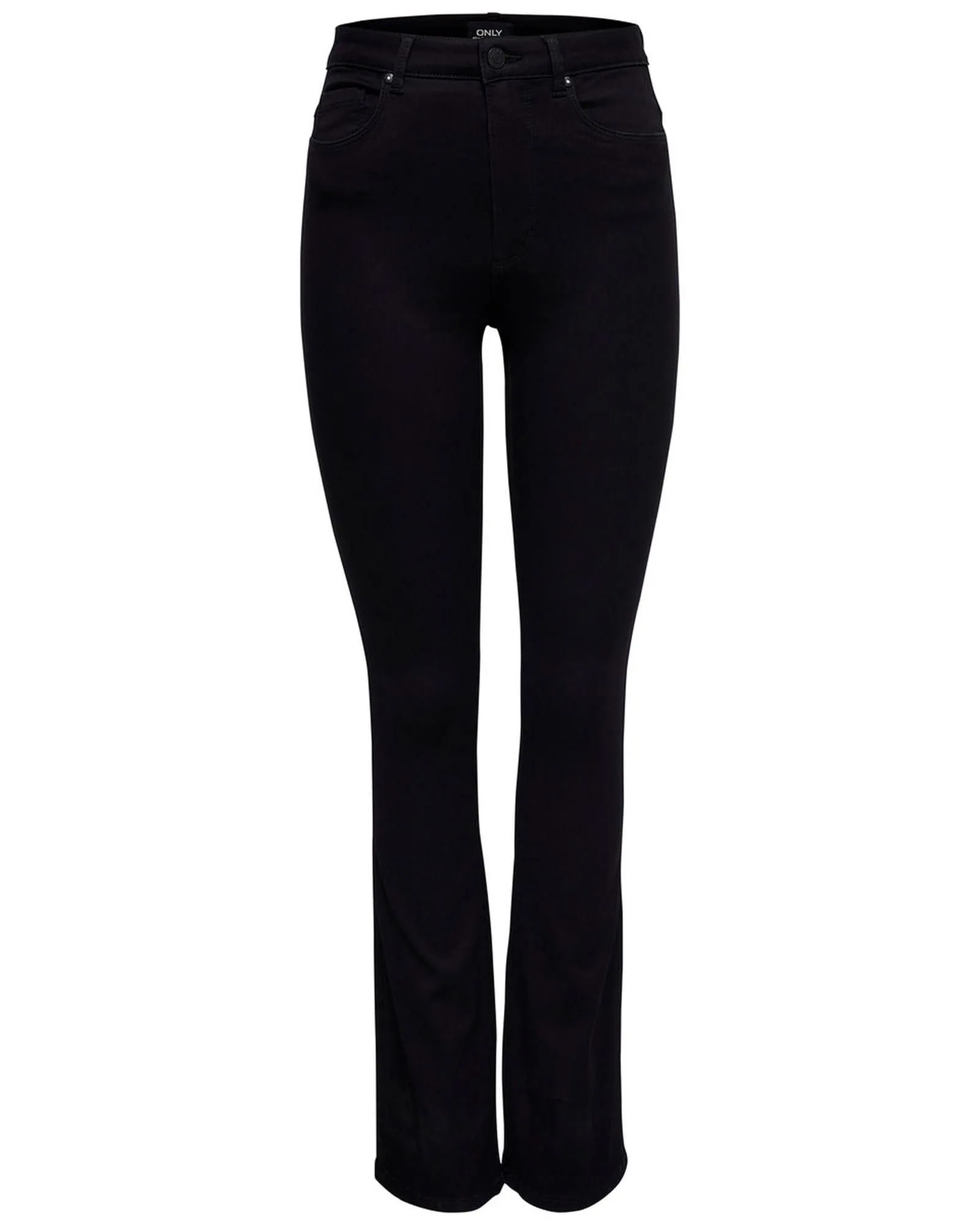 High Waist Bootcut Jeans- Black Trousers