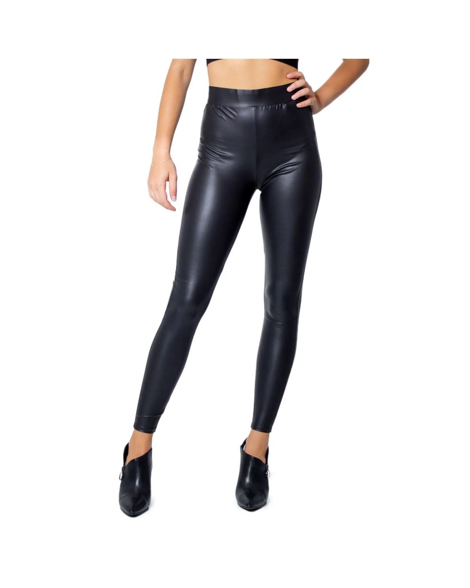 Faux Leather Leggings HighWaisted- Black Jeans