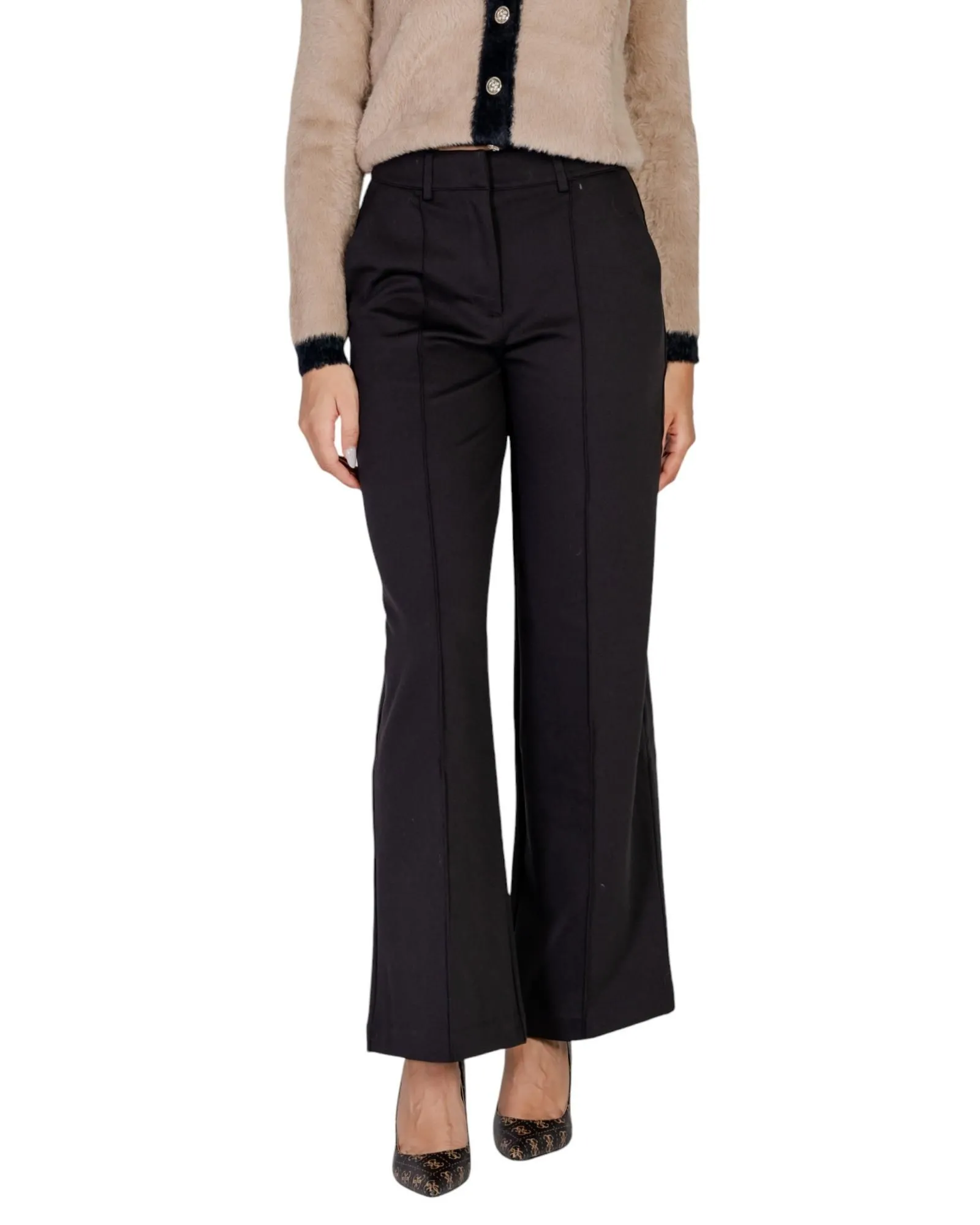 Wide Leg Pants Model- Black Trousers