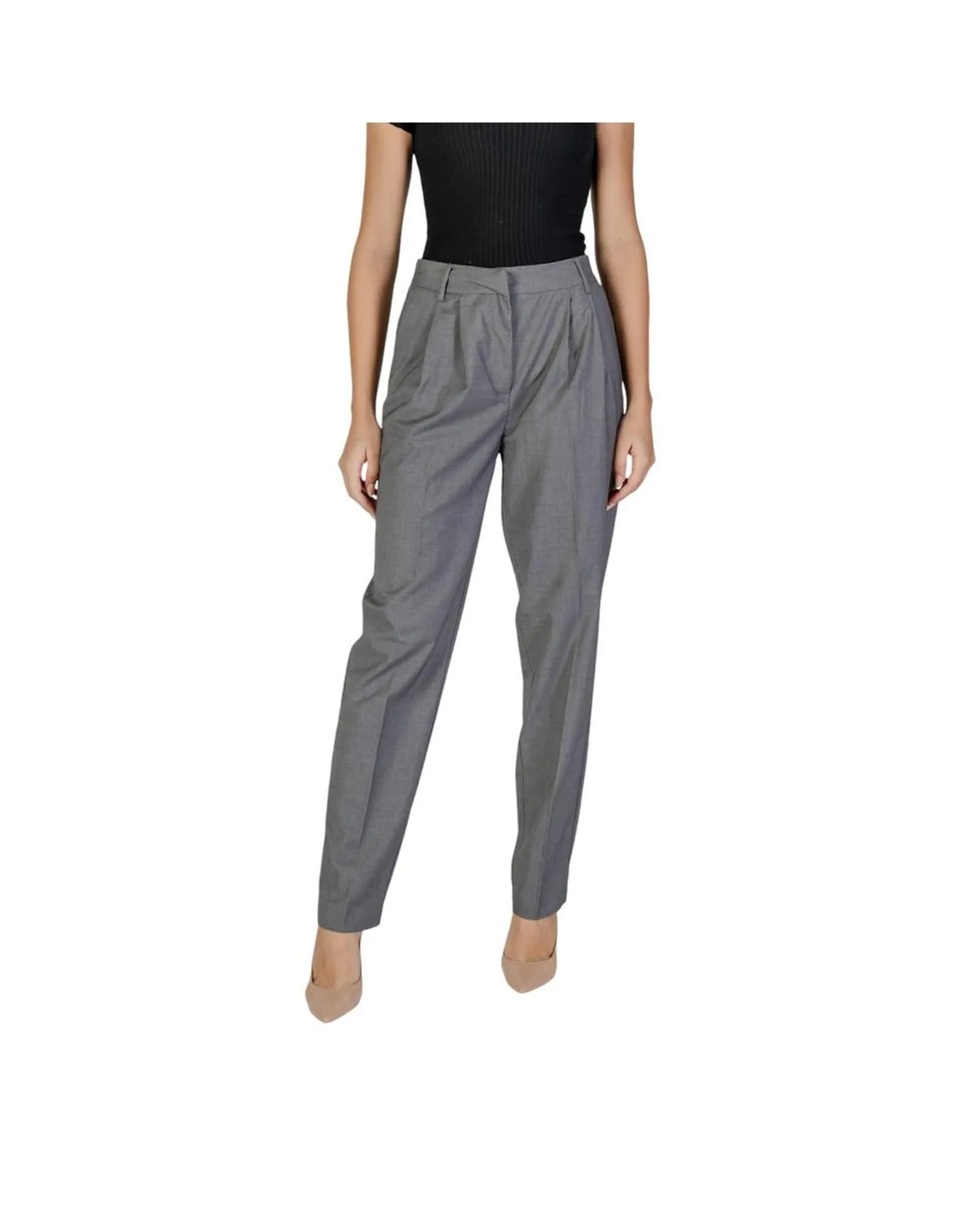 Pleated Dress Pants- Gray Jeans