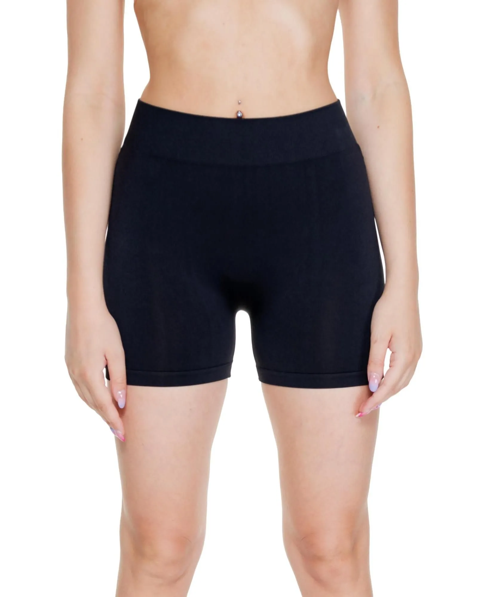 Seamless Biker Shorts- Black