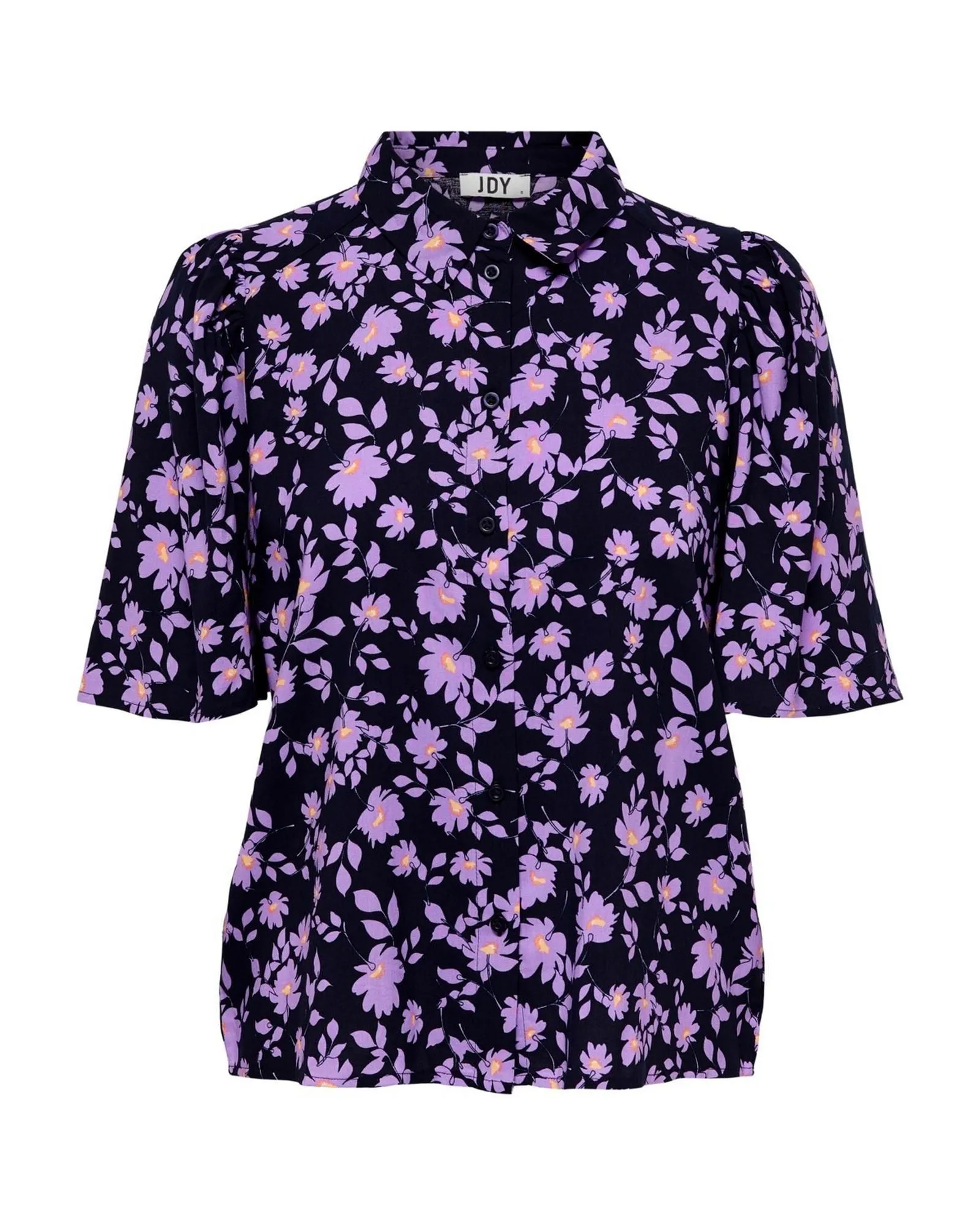 Floral Print Shirt Short Sleeves- Liliac