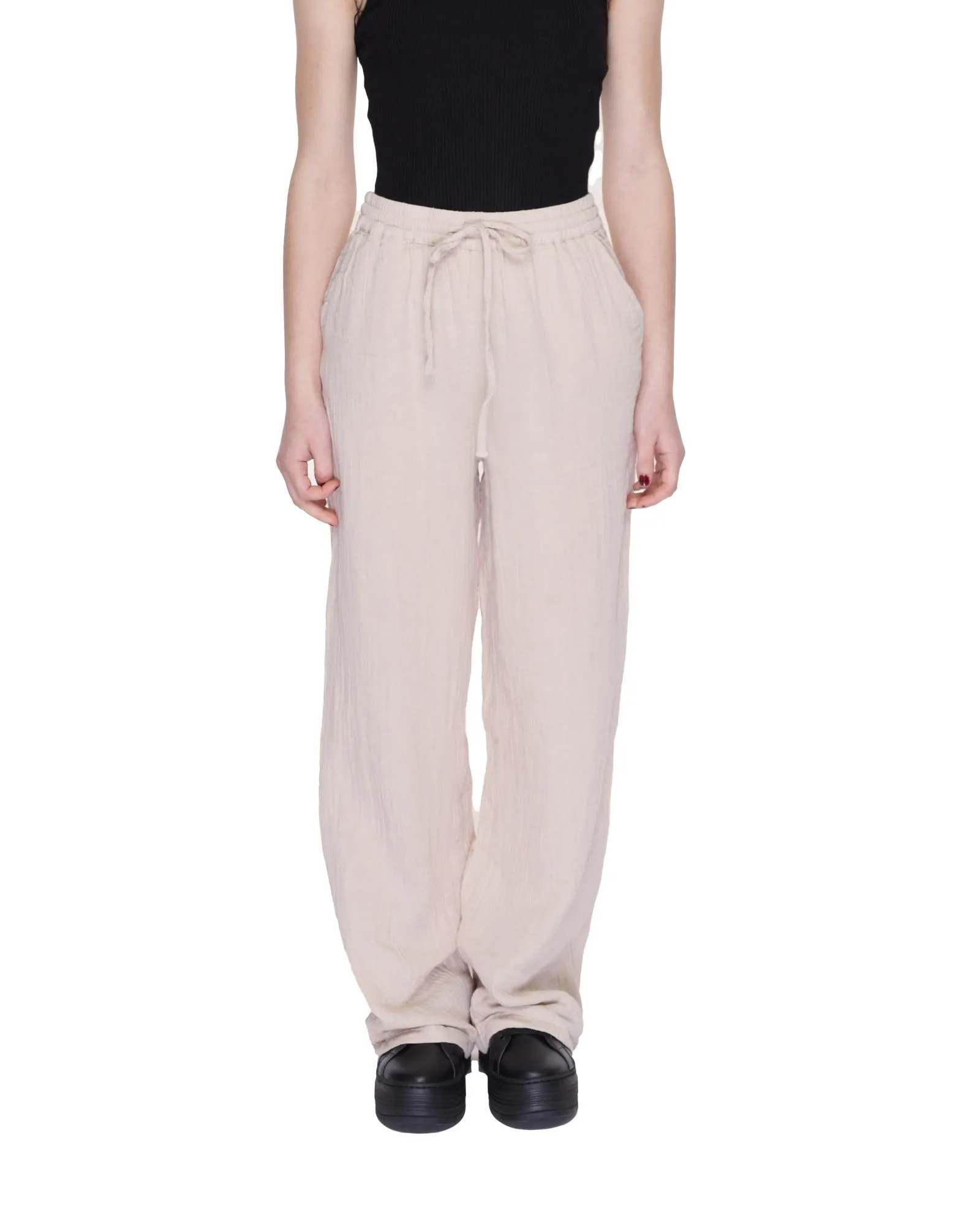 Cotton s Trousers with Laces