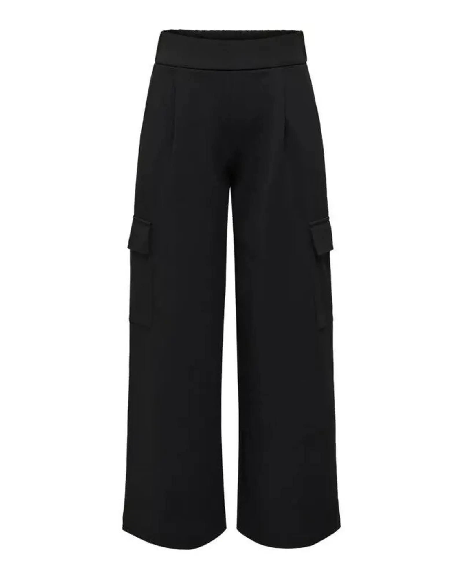 Wide Leg Cargo Pants- Black Trousers