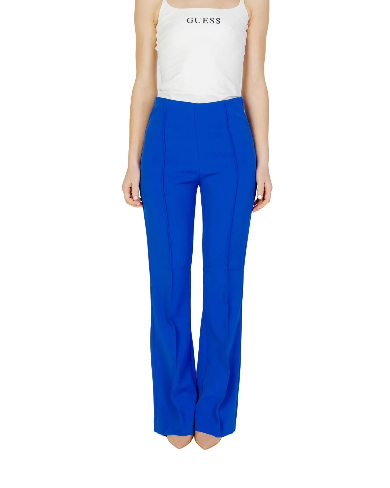 High Waist Flare Trousers Royal BlueJeans