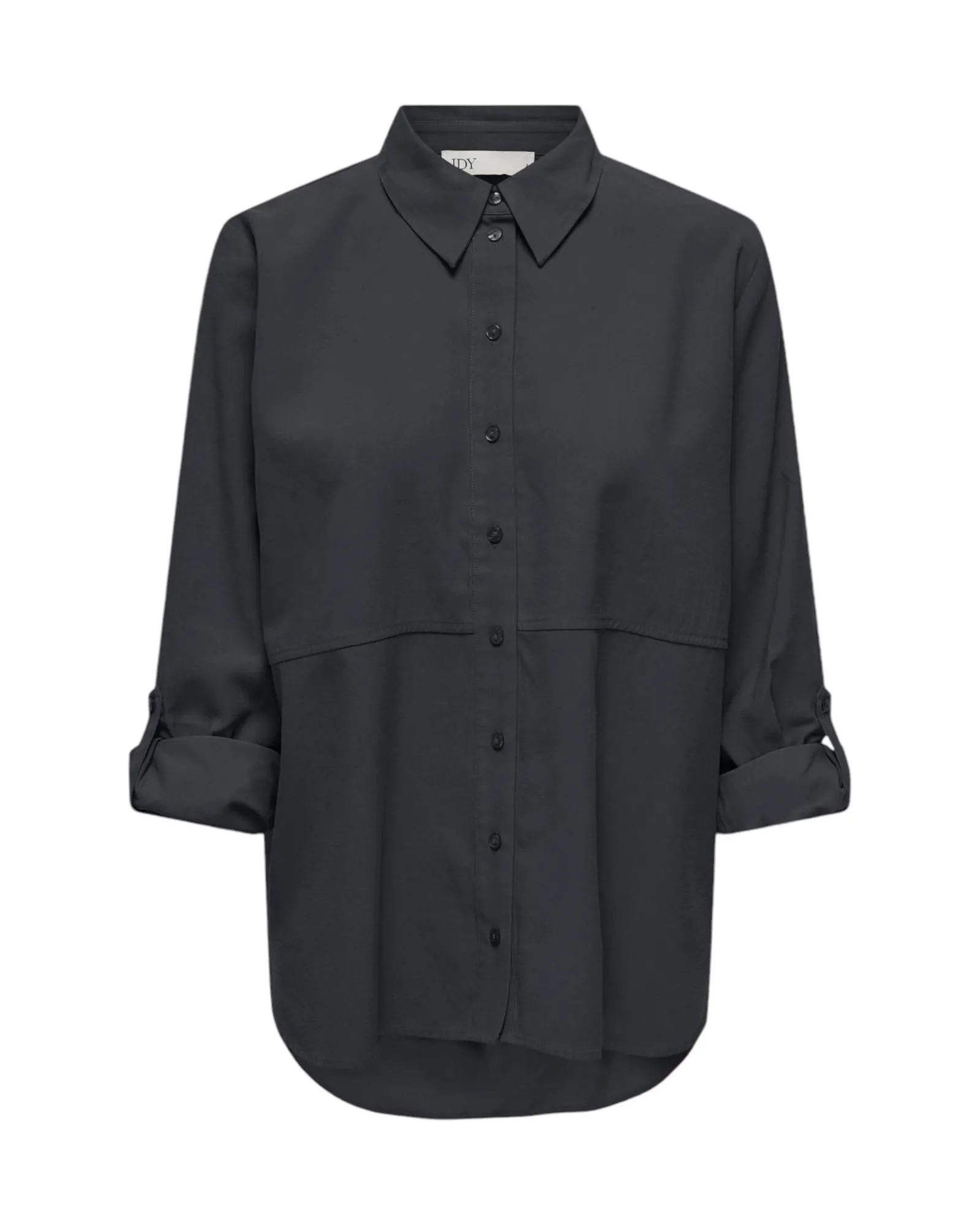 Relaxed Fit Shirt Long Sleeves- Grey