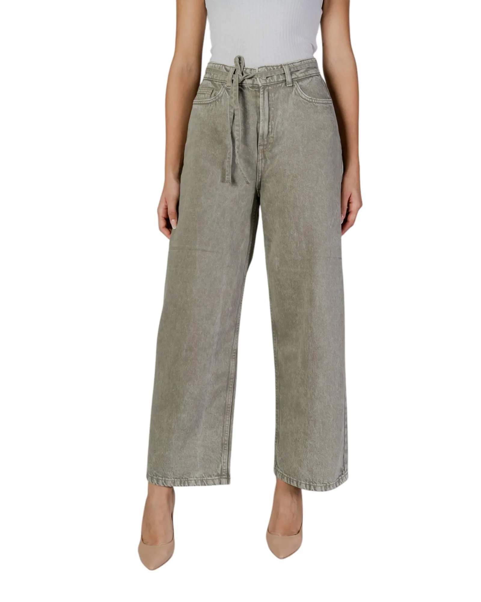 Jenny Life Wide Leg Jeans- Green Jeans