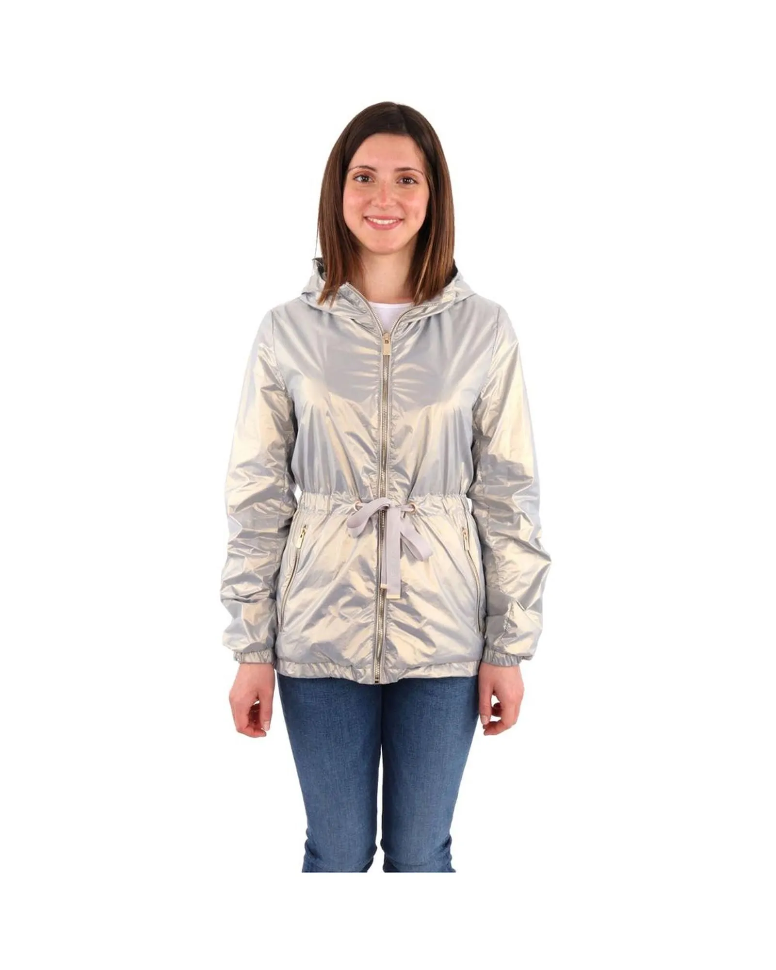 Hooded Jacket Silver Model YE14615- Gray Jackets