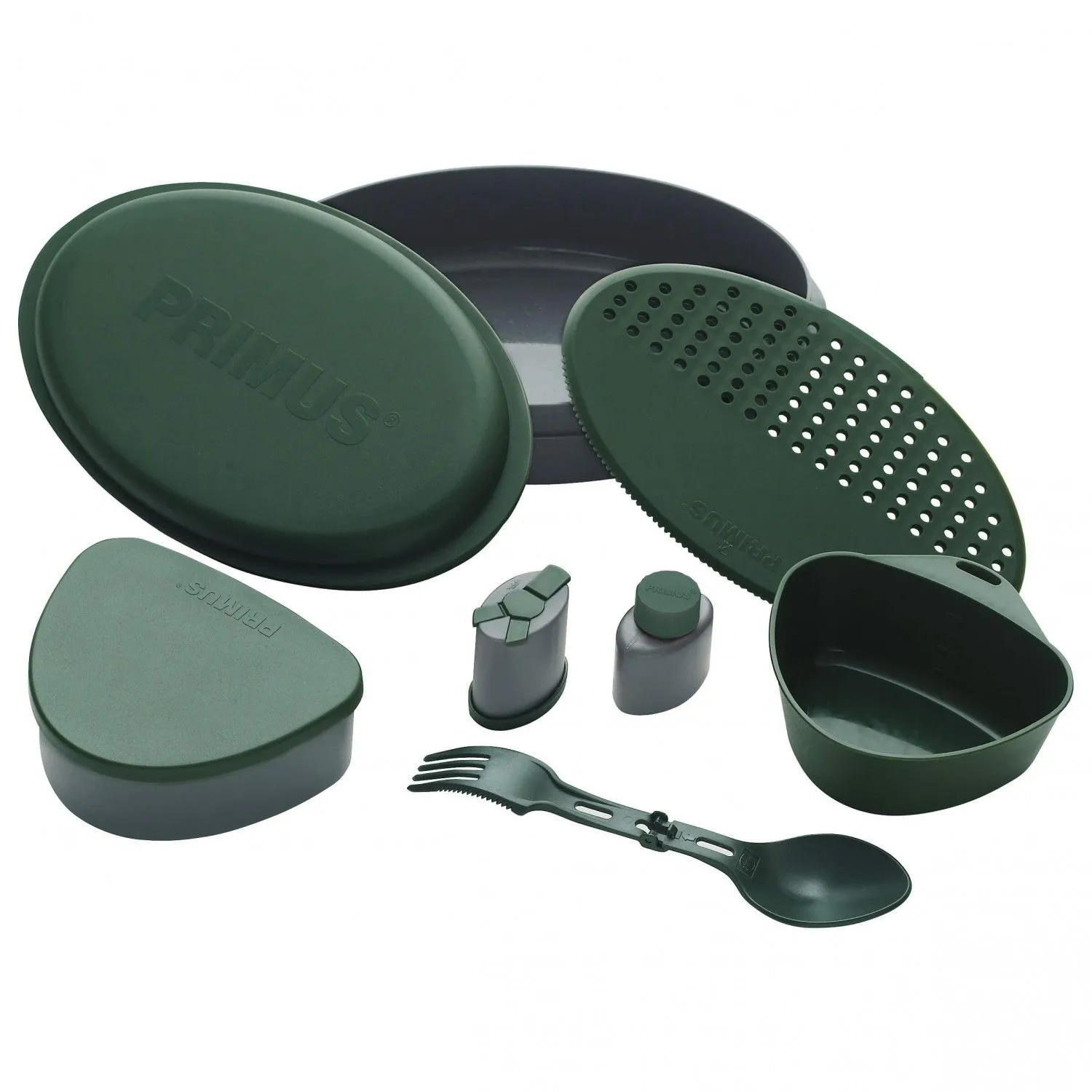 Outdoor Camping Plastic Meal Set of 8 - Green
