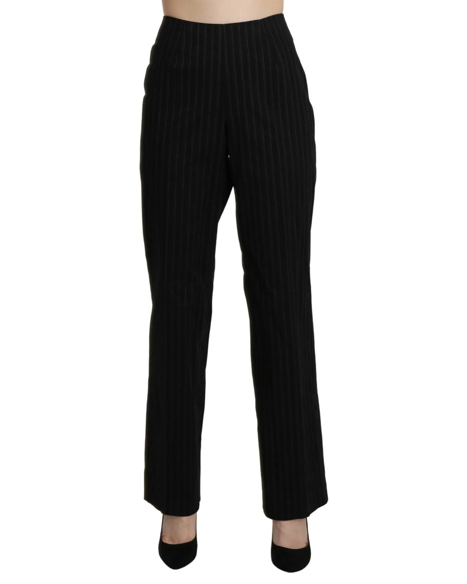 Pinstripe Pants- Black Jeans