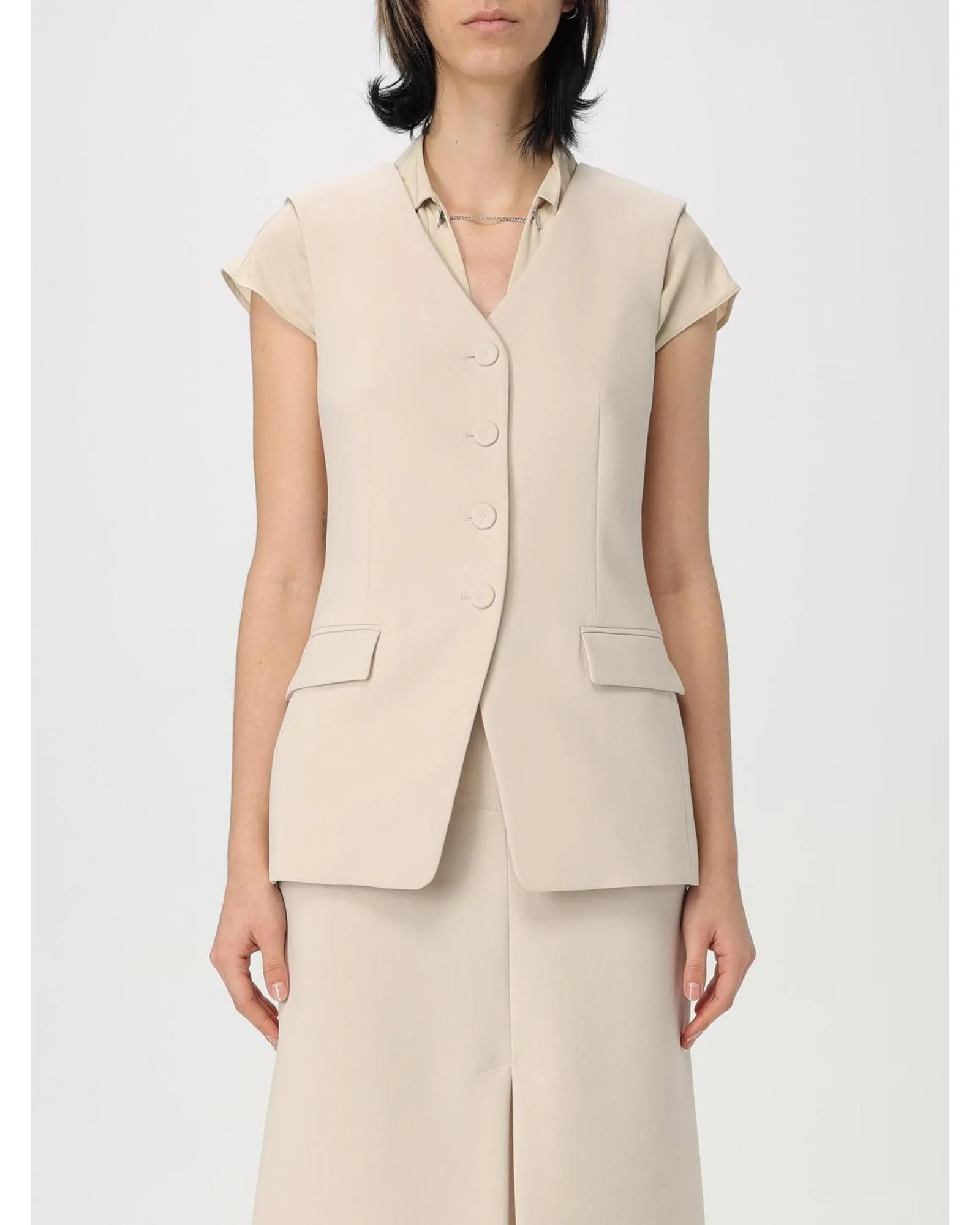 Tailored Vest Skirt Set- Sand Waistcoats