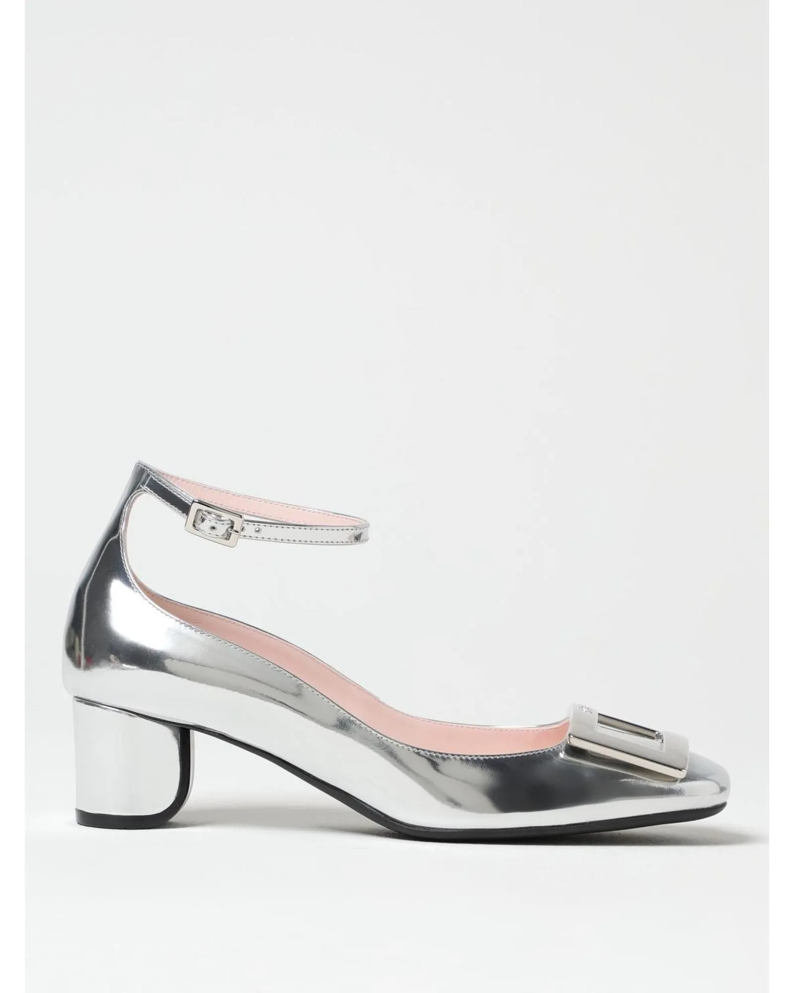 Viv Run Metallic Leather Pumps- Silver