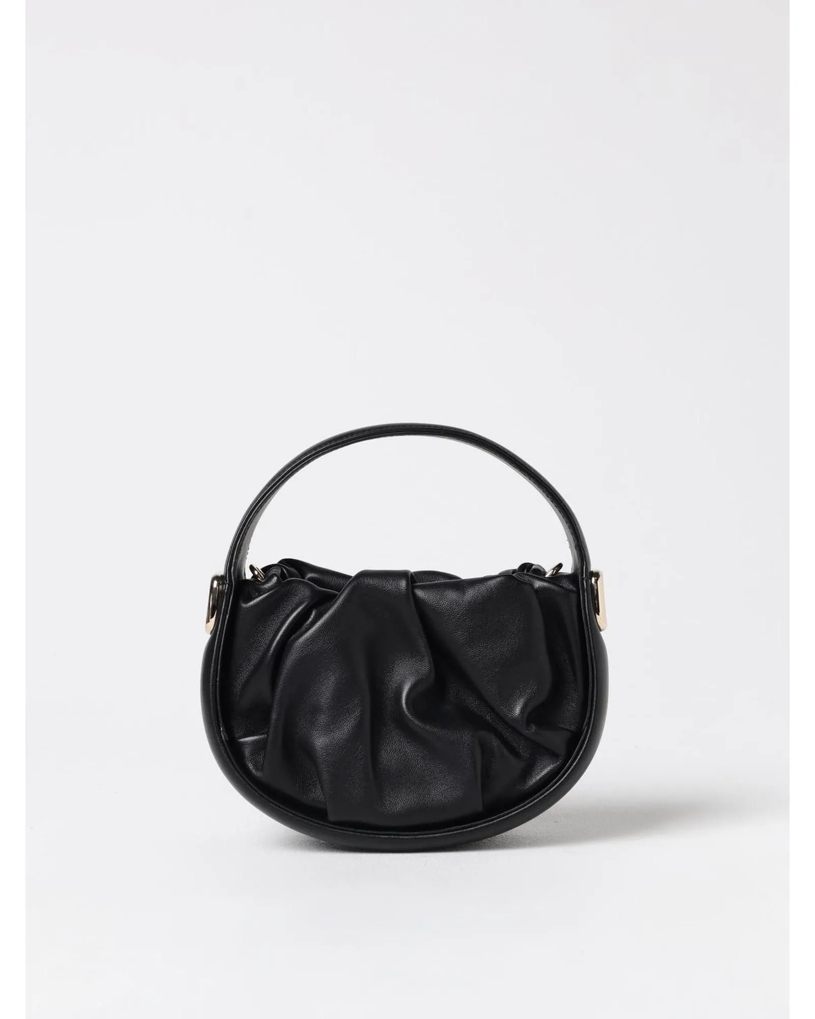 Mini HalfMoon Pleated Handbag- Black Mini Bags
