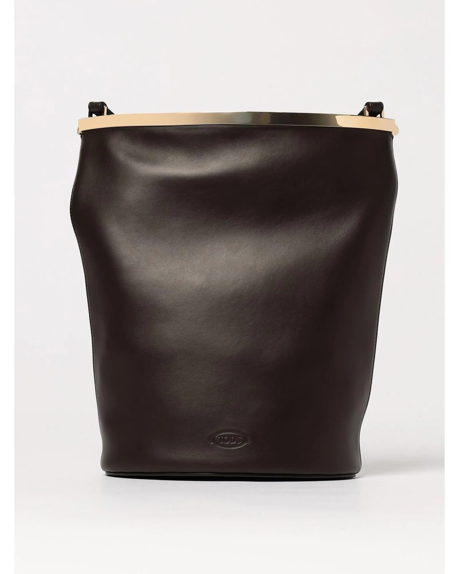 Elegant Leather Bucket Bag with Adjustable Shoulder Strap for Everyday