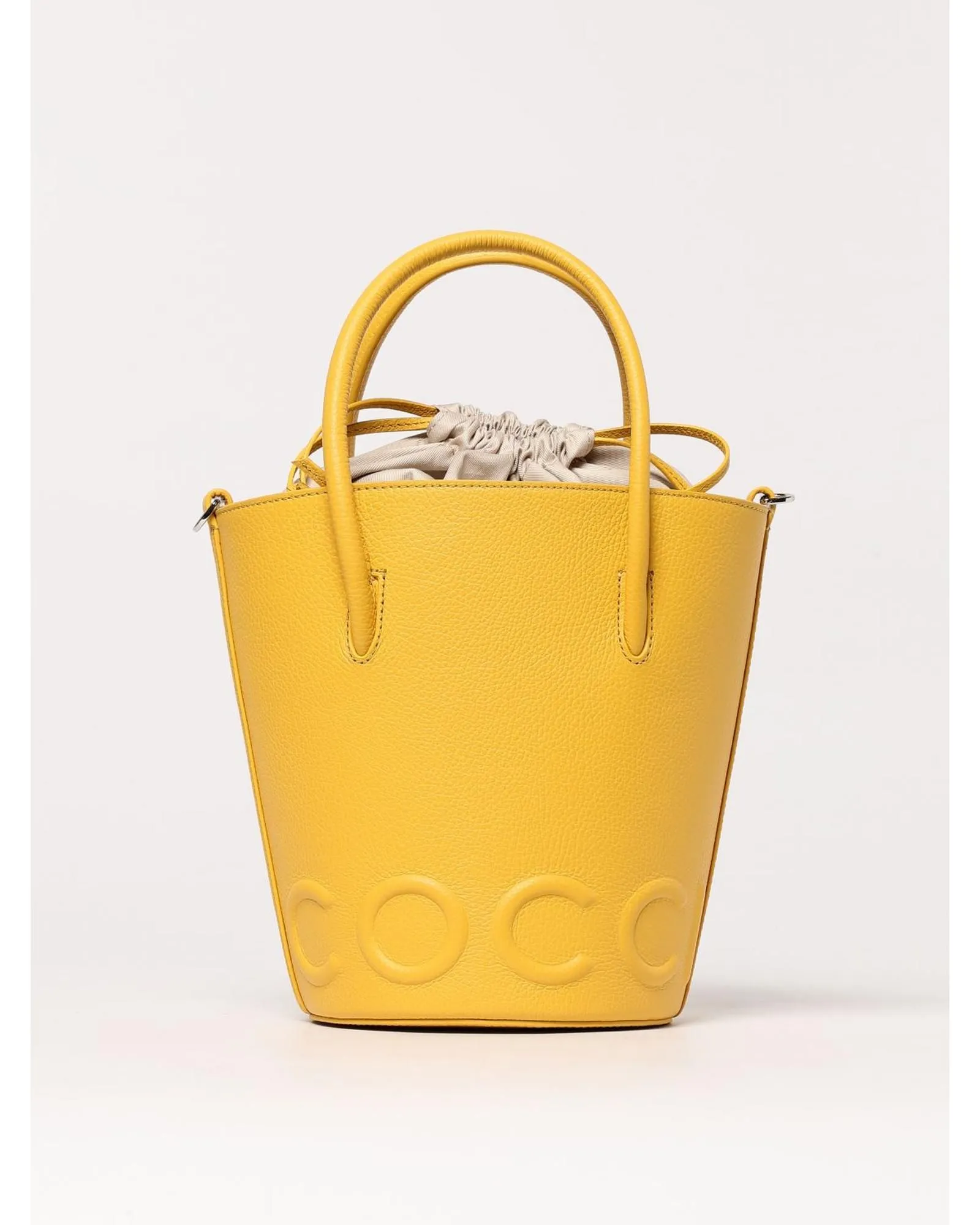 Coco Bucket Bag Leather Handbag- Yellow Mini Bags