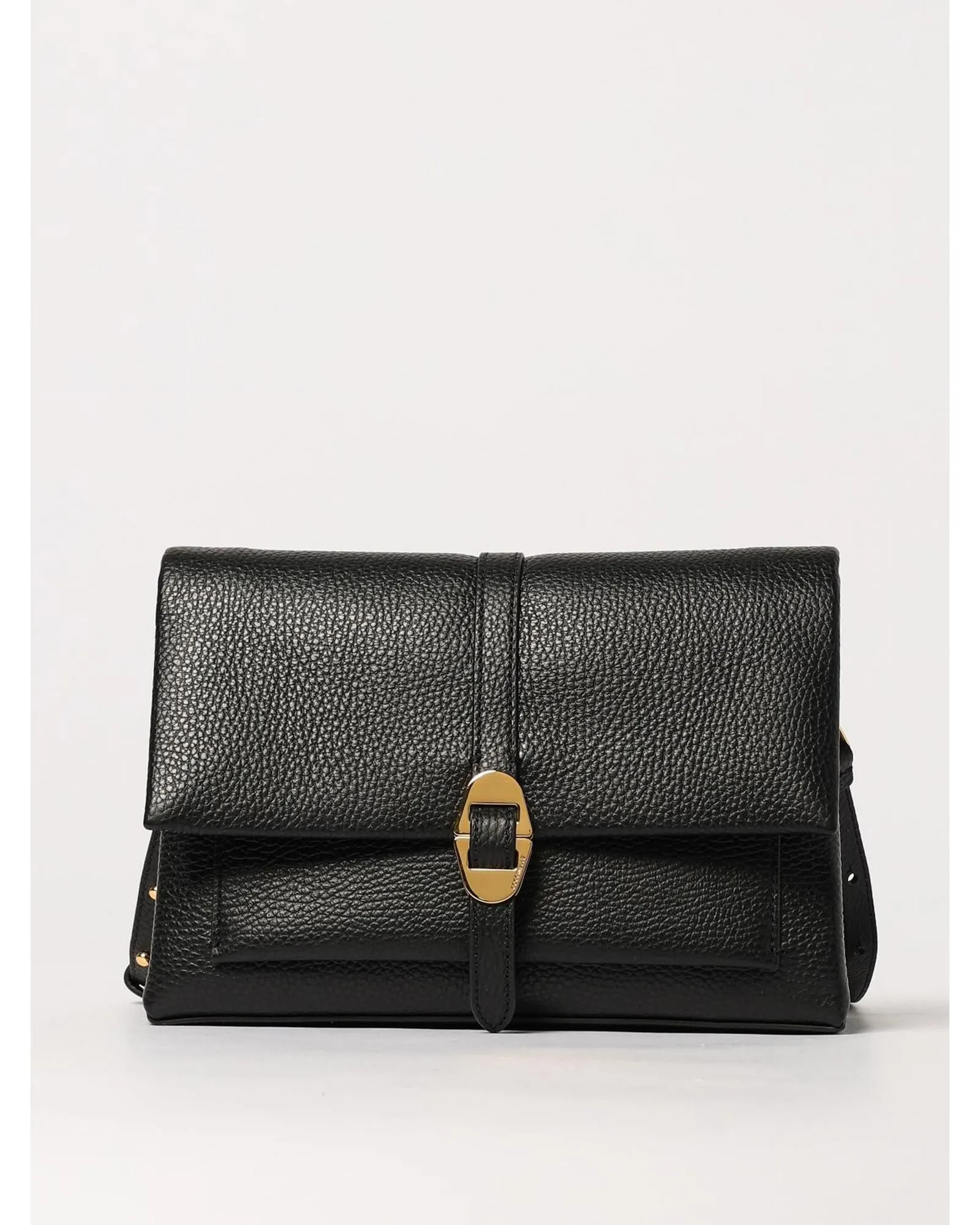 Leather Shoulder Bag Wo - Black