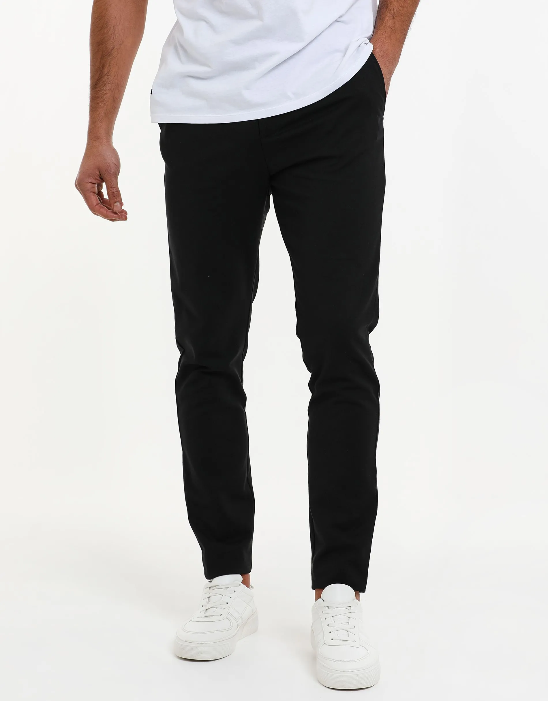 'Freddie' Slim Fit Cotton Blend Trousers