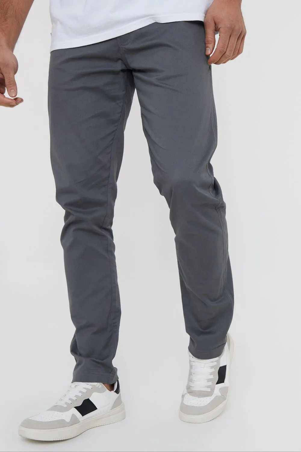 'Castello' Cotton Slim Fit Chino Trousers With Stretch