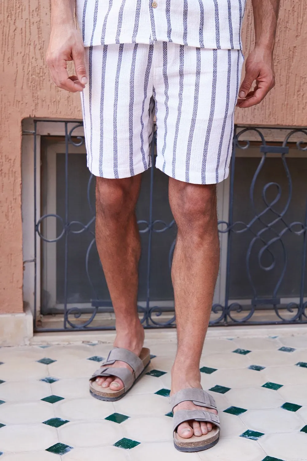 'Moritz' Cotton Blend Stripe Shorts