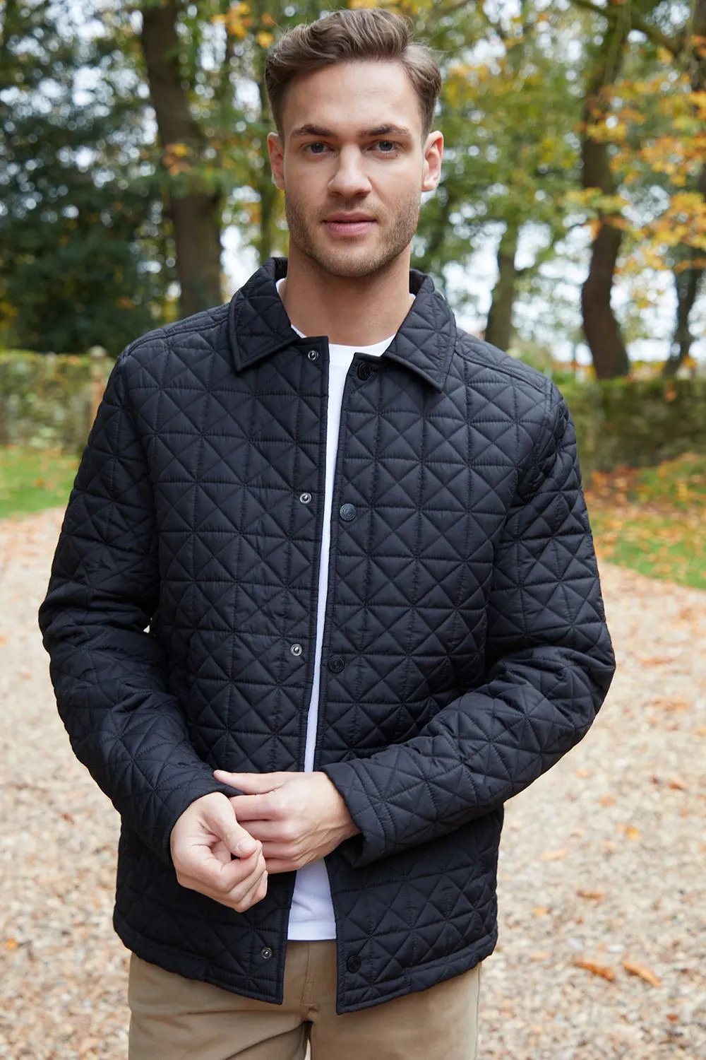 Lightweight Collared Quilted Jacket