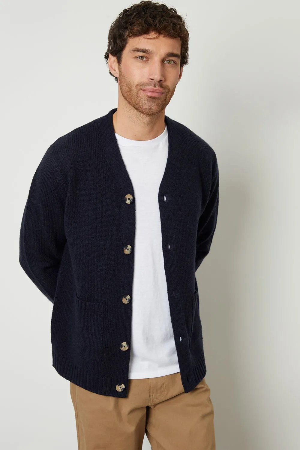 Knitted V-Neck Cardigan