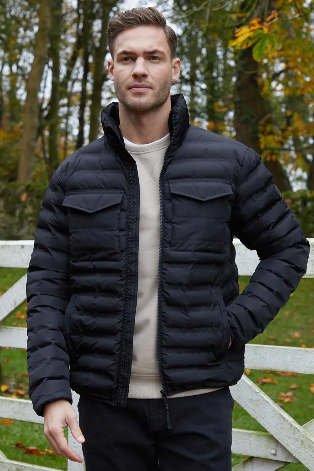 Funnel Neck Lightweight Puffer Jacket
