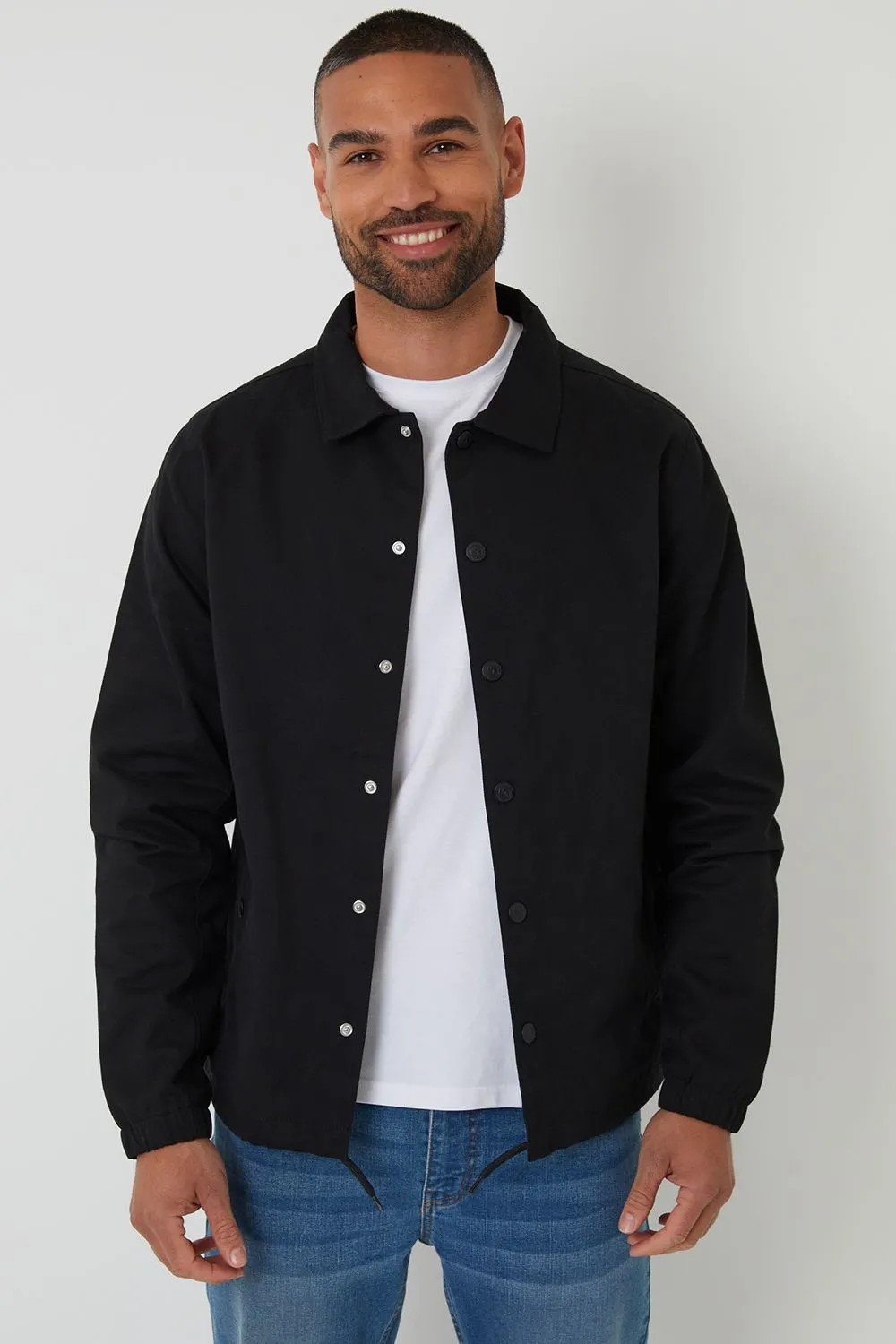 Cotton Twill Lightweight Collared Jacket