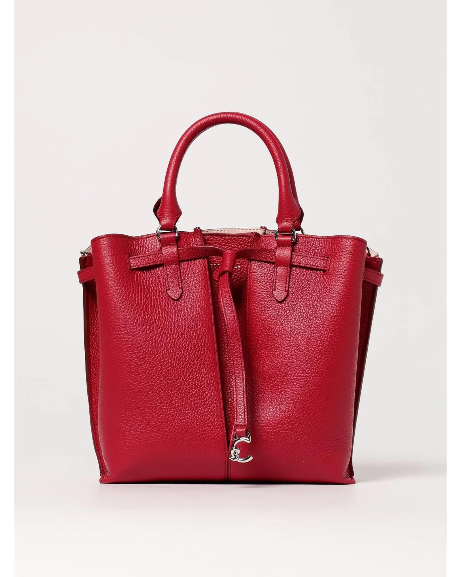 Soft Leather Handbag Bucket Style- White