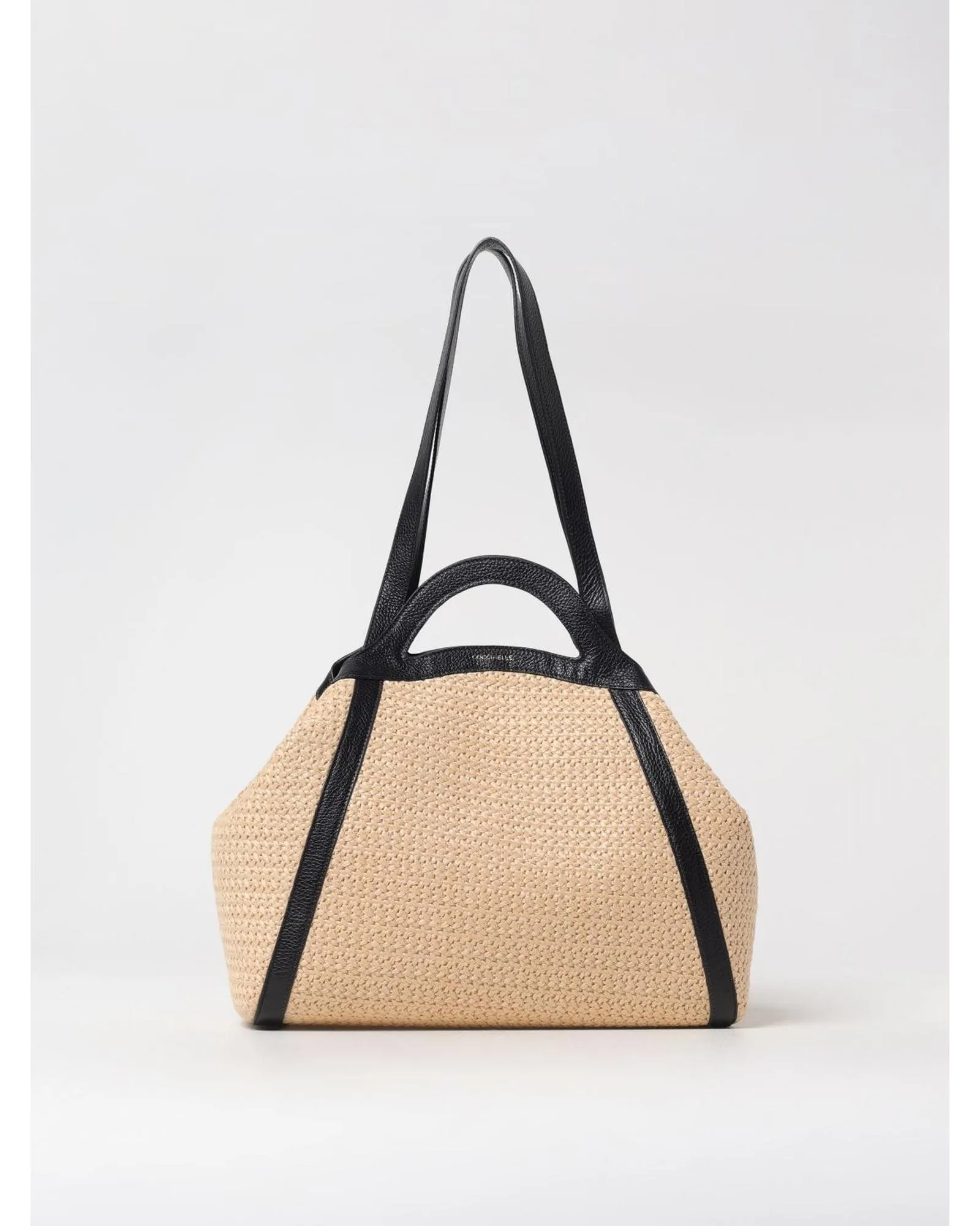 Raffia Tote Bag Summer Style- Black Shoulder Bags