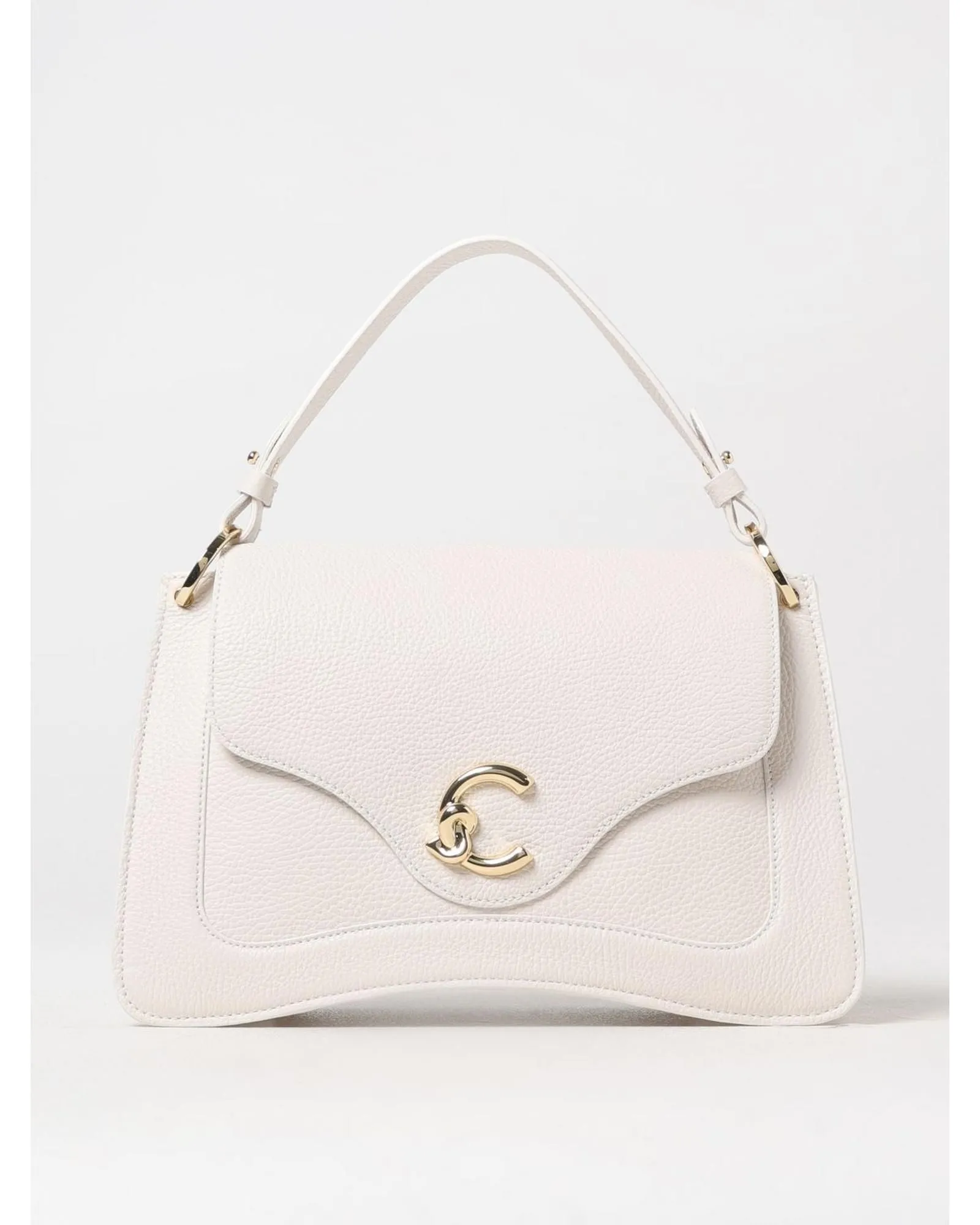 Handbag Structured Leather- White